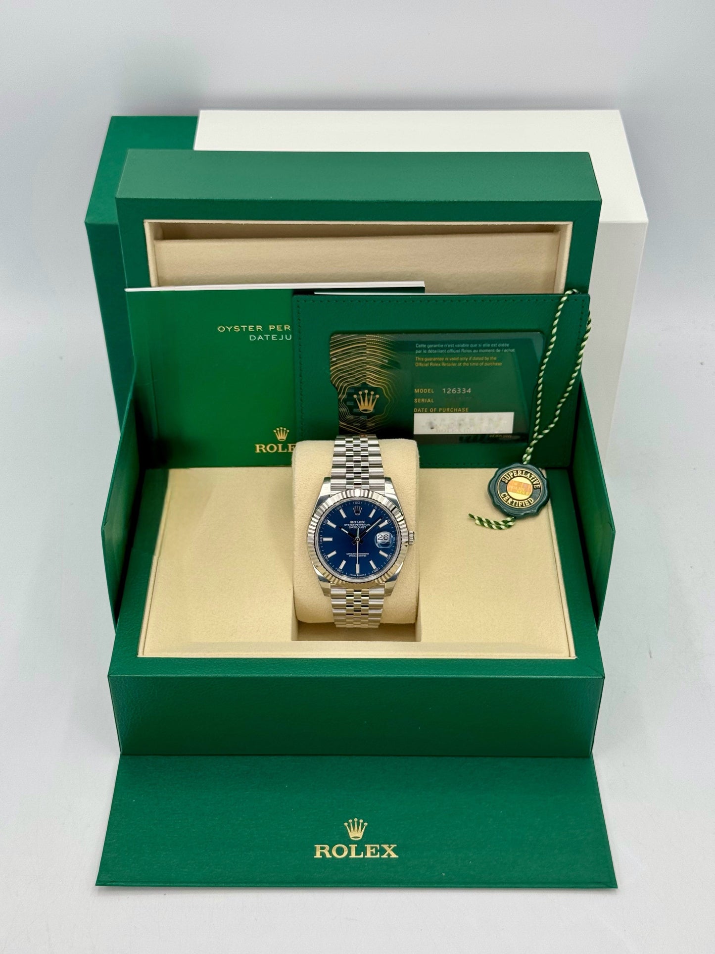NEW 2025 Rolex Datejust 41mm 126334 Stainless Steel Jubilee Blue Dial - MyWatchLLC