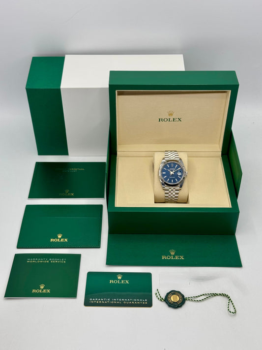NEW 2025 Rolex Datejust 41mm 126334 Stainless Steel Jubilee Blue Dial - MyWatchLLC