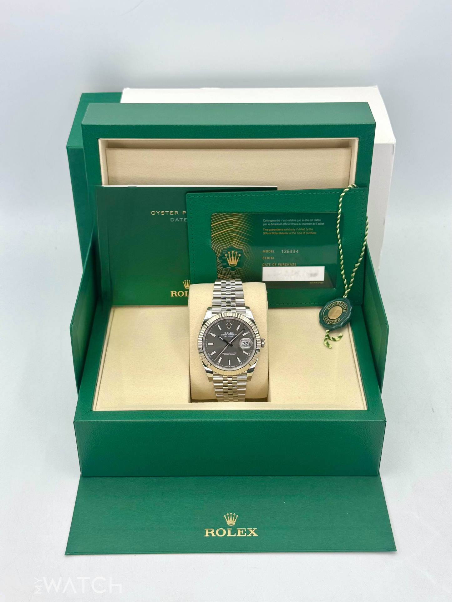 NEW 2025 Rolex Datejust 41mm 126334 Stainless Steel Jubilee Rhodium Dial - MyWatchLLC