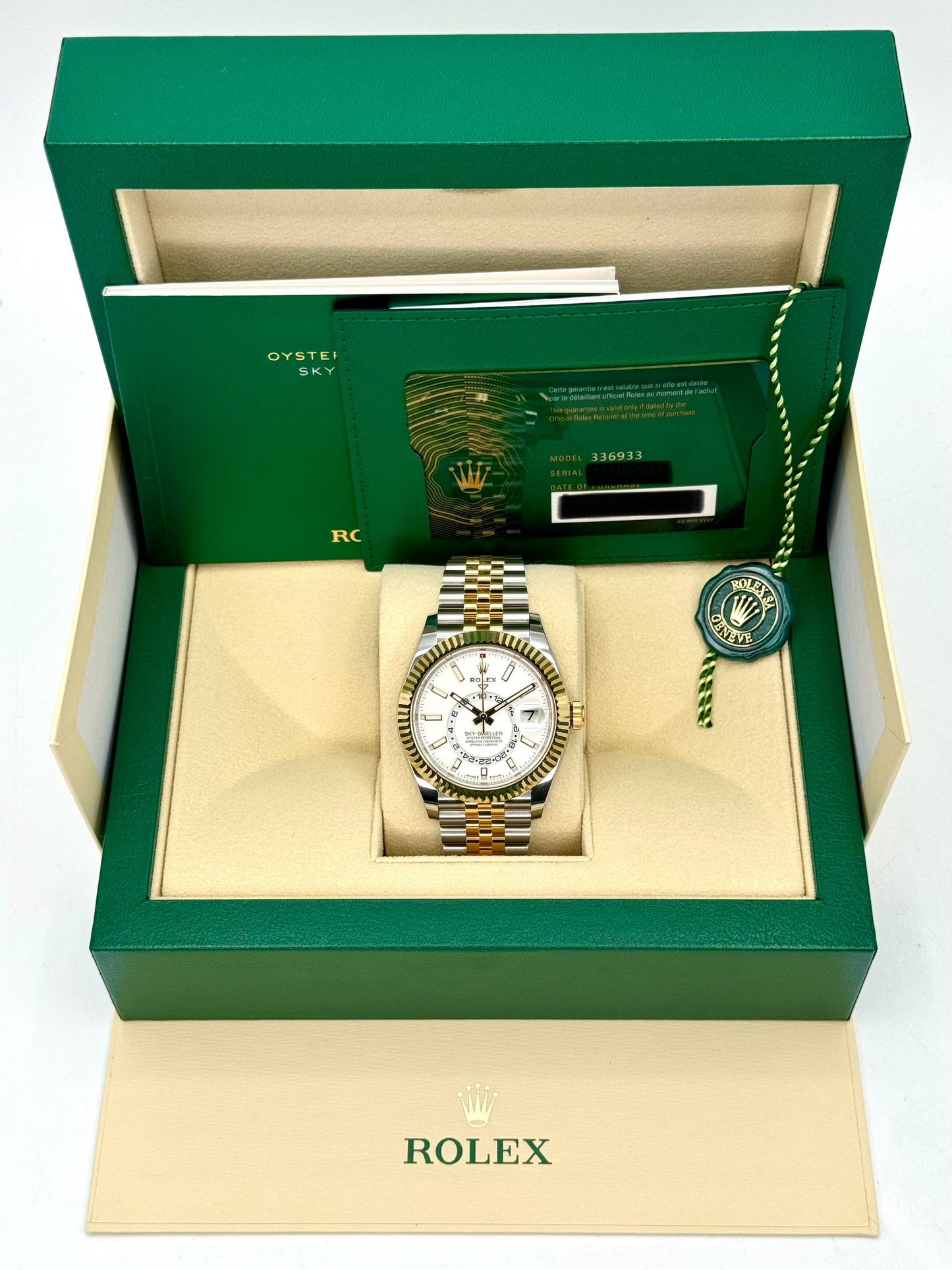 NEW 2024 Rolex Sky-Dweller 42mm 336933 Two-Tone Jubilee White Dial - MyWatchLLC