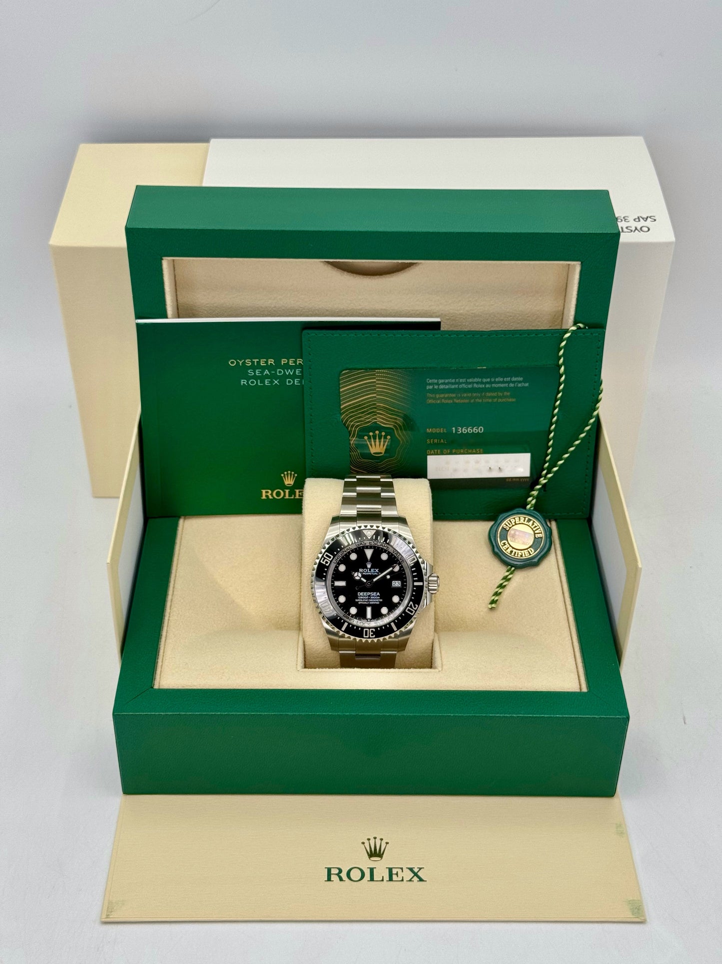 NEW 2024 Rolex Deepsea 44mm 136660 Stainless Steel Black Dial - MyWatchLLC