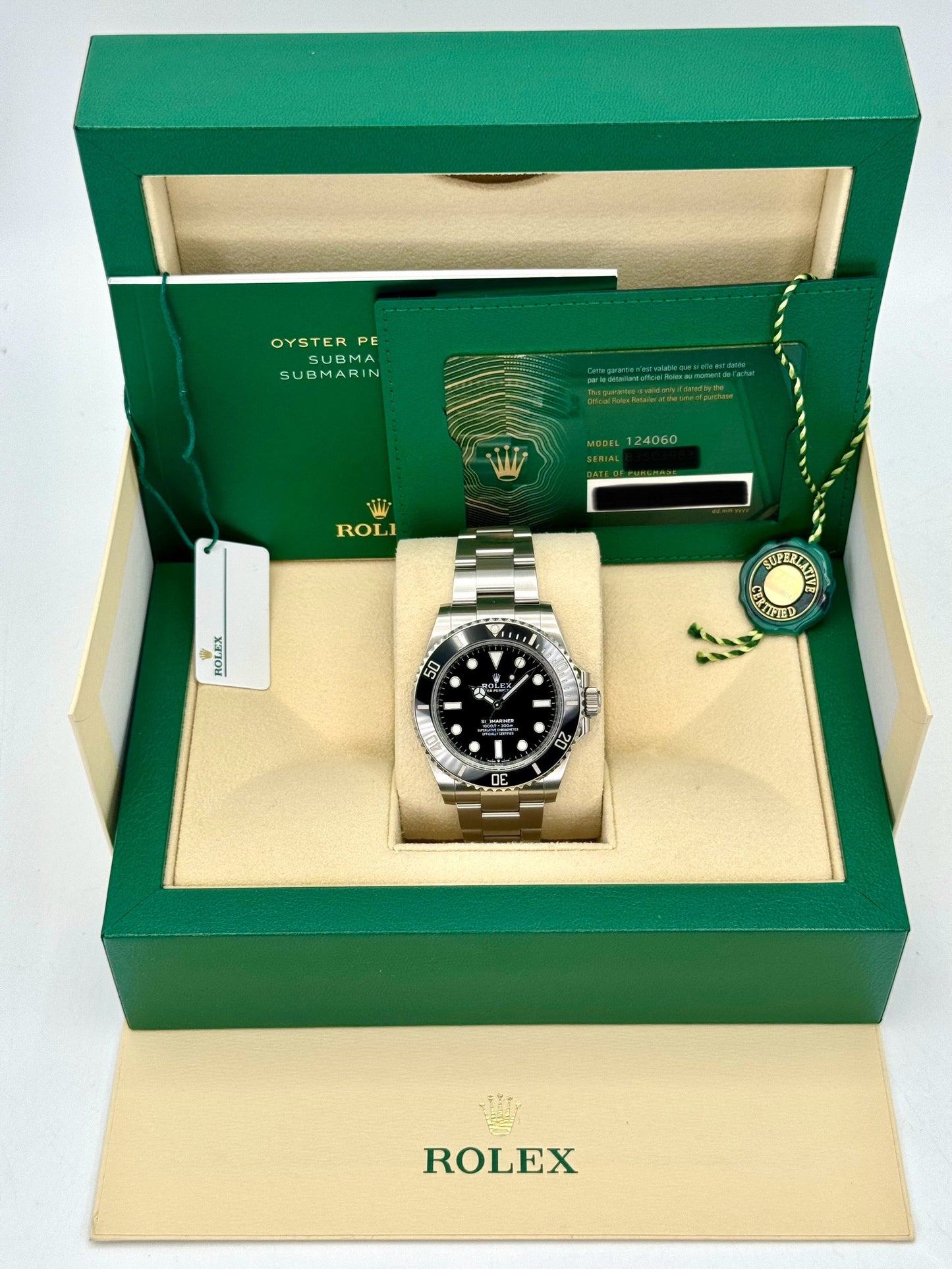 2022 Rolex Submariner 41mm 124060 Stainless Steel Black Dial - MyWatchLLC