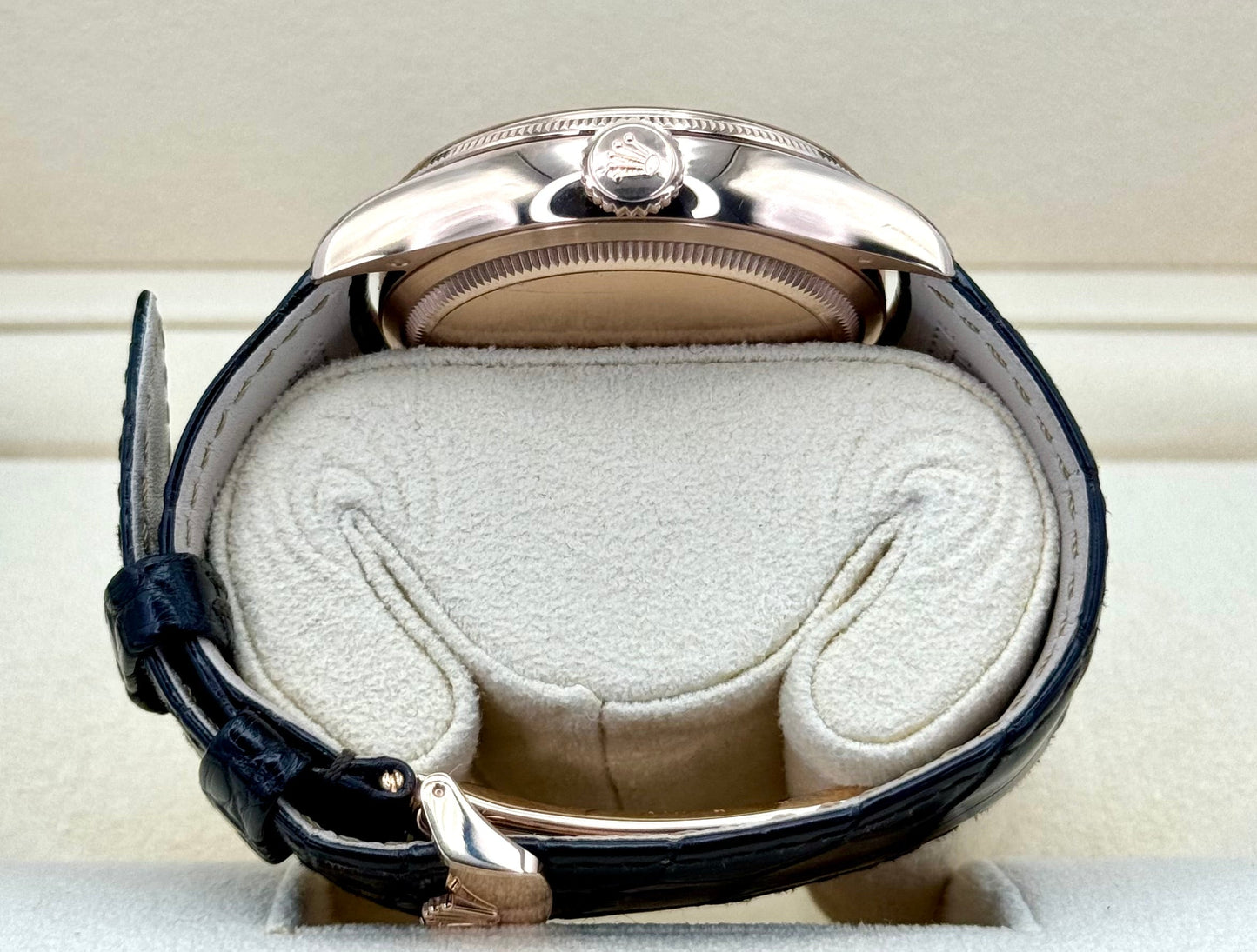 2020 Cellini Moonphase 39mm 50535 Rose Gold White Dial - MyWatchLLC