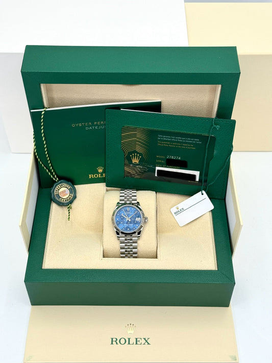 NEW 2023 Rolex Lady DJ 31mm 278274 Stainless Steel Jubilee Floral Dial - MyWatchLLC