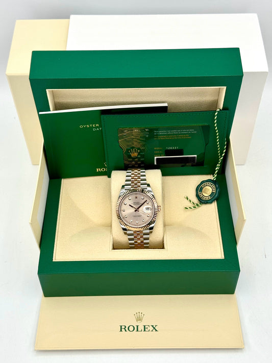NEW 2024 Rolex Datejust 41mm 126331 Two-Tone Jubilee Sundust Diamond Dial - MyWatchLLC
