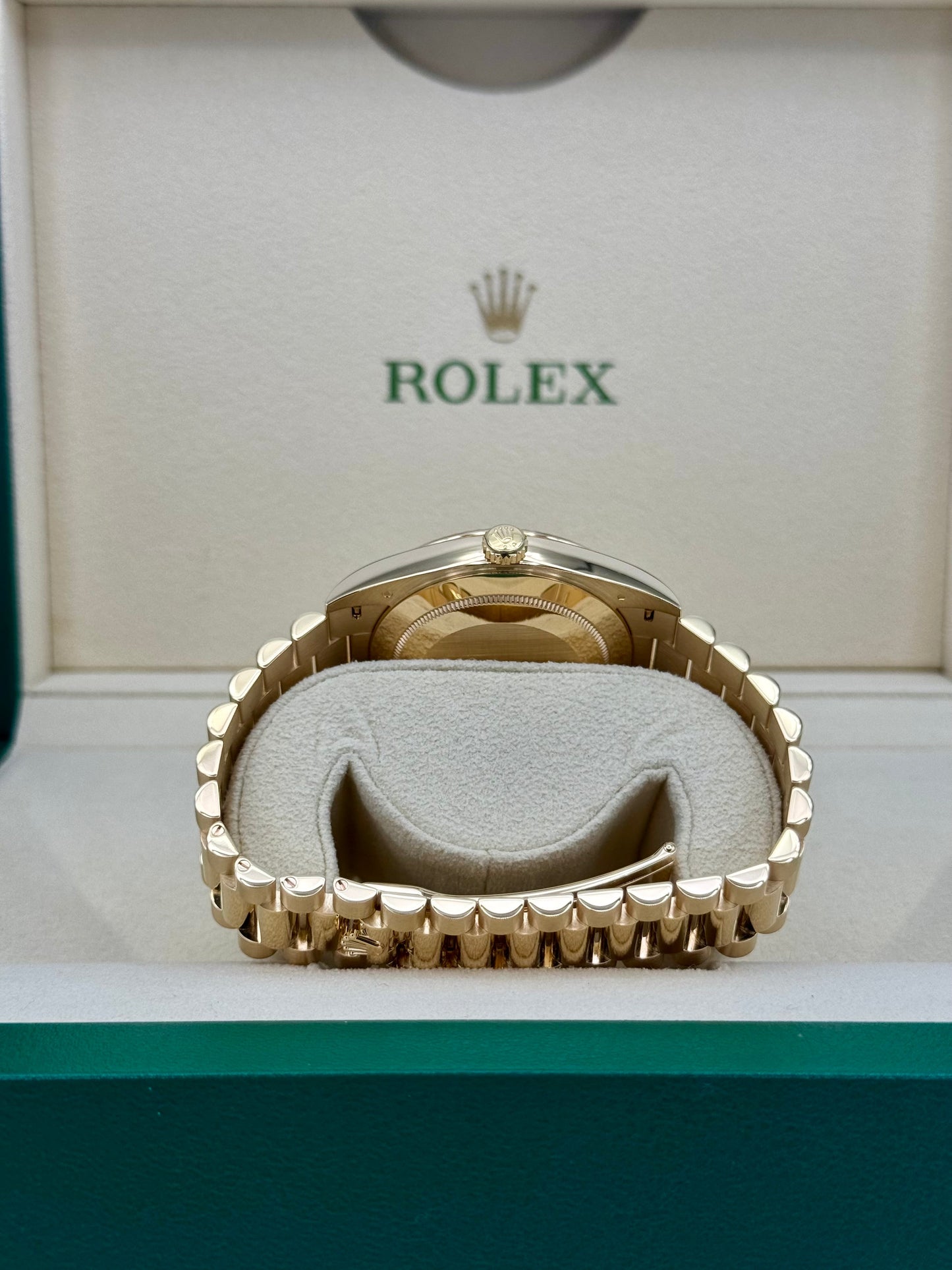 2023 Rolex Day-Date 40mm 228238 Black Diamond Baguette Dial - MyWatchLLC