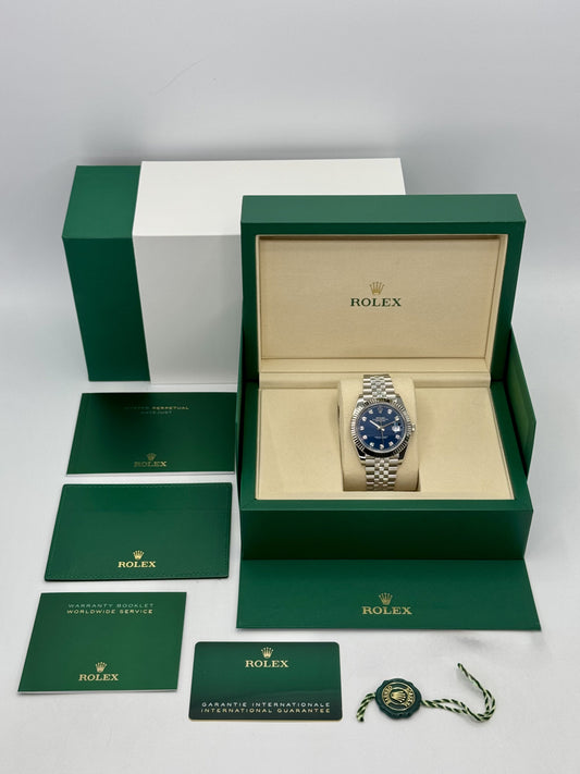 NEW 2025 Rolex Datejust 41mm 126334 Stainless Steel Jubilee Blue Diamond Dial