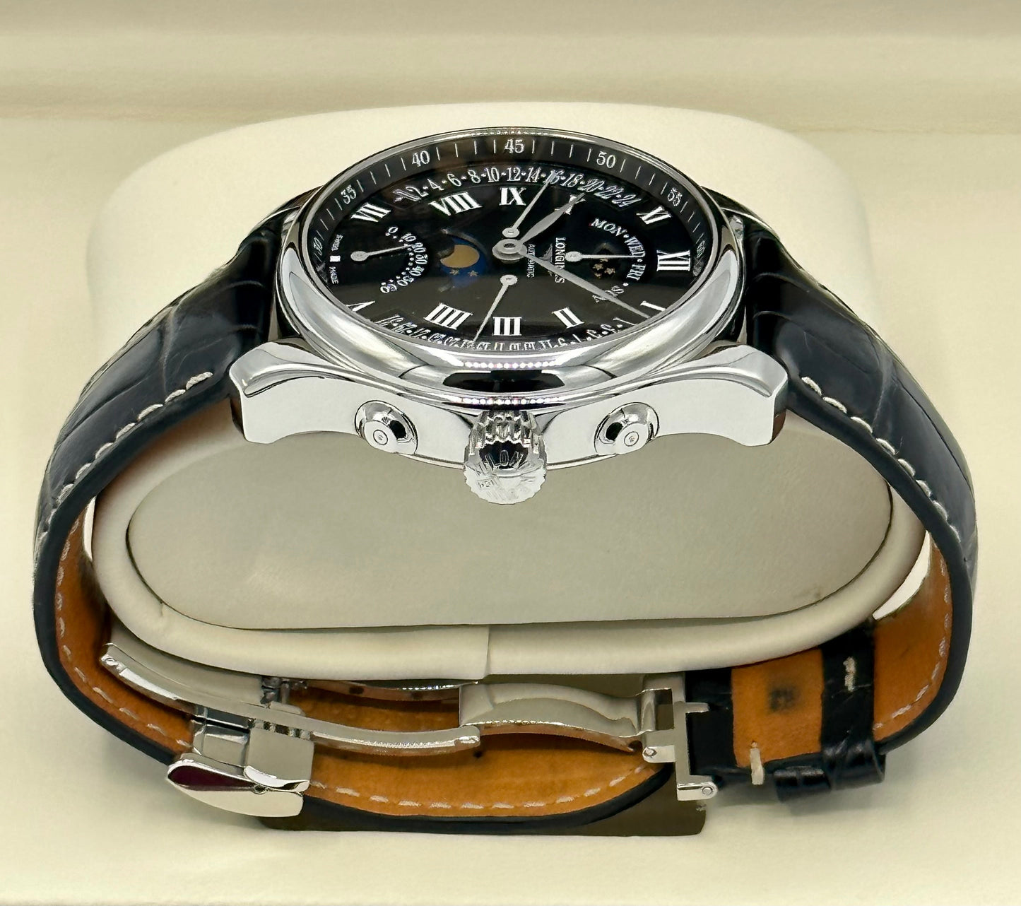 2017 Longines L2.739.4.51.6 Master Moonphase GMT - MyWatchLLC