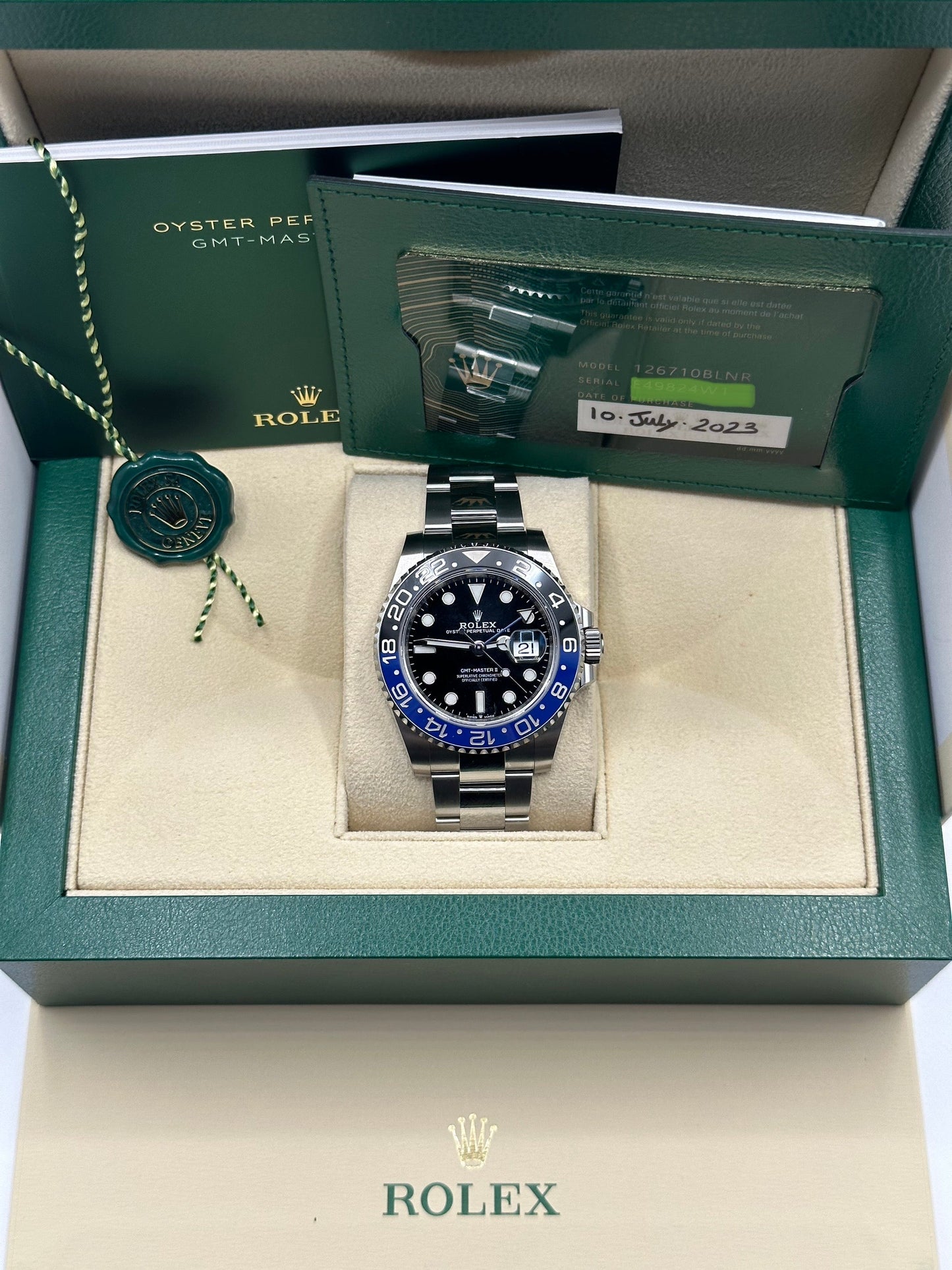 New 2023 Rolex GMT-Master II "Batman" 40mm 126710BLNR Black Dial - MyWatchLLC