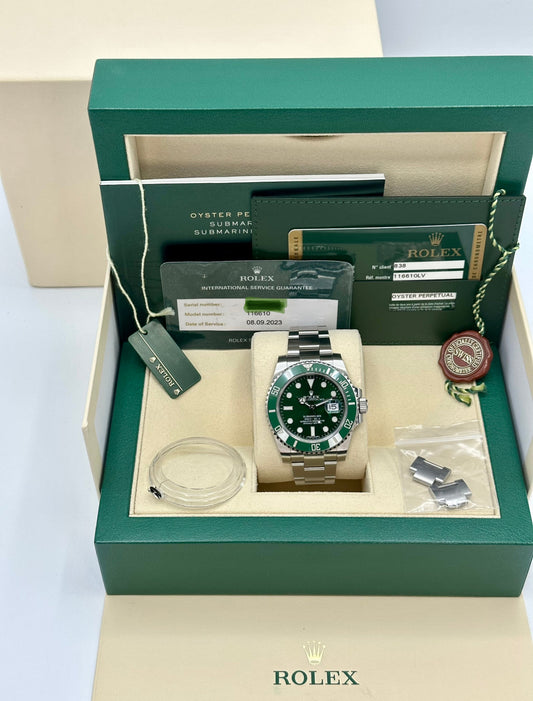 2015 Rolex Submariner Date 40mm 116610LV Stainless Steel Green Dial - MyWatchLLC