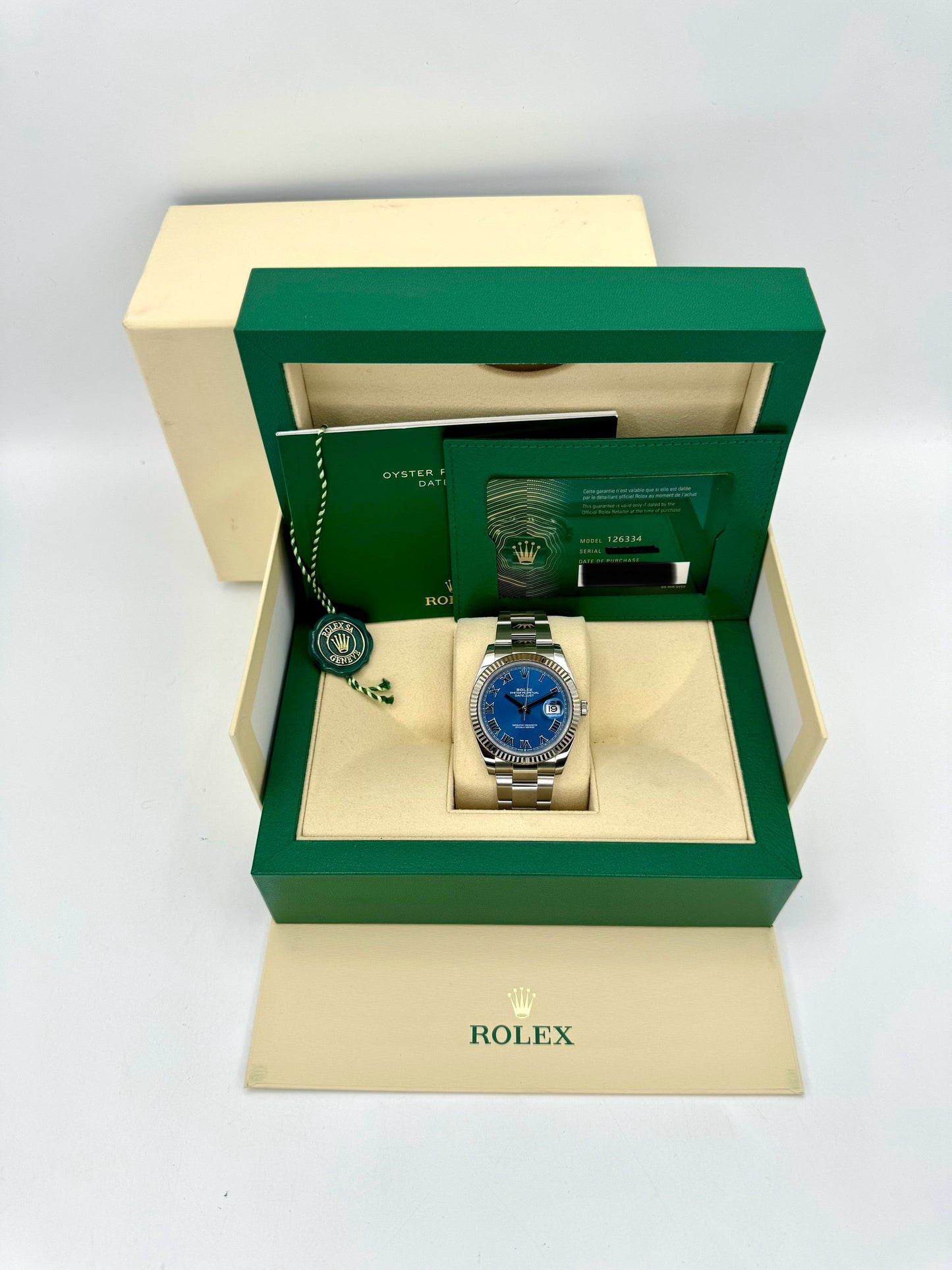 2021 Rolex Datejust 41mm 126334 Stainless Steel Oyster Blue Dial - MyWatchLLC