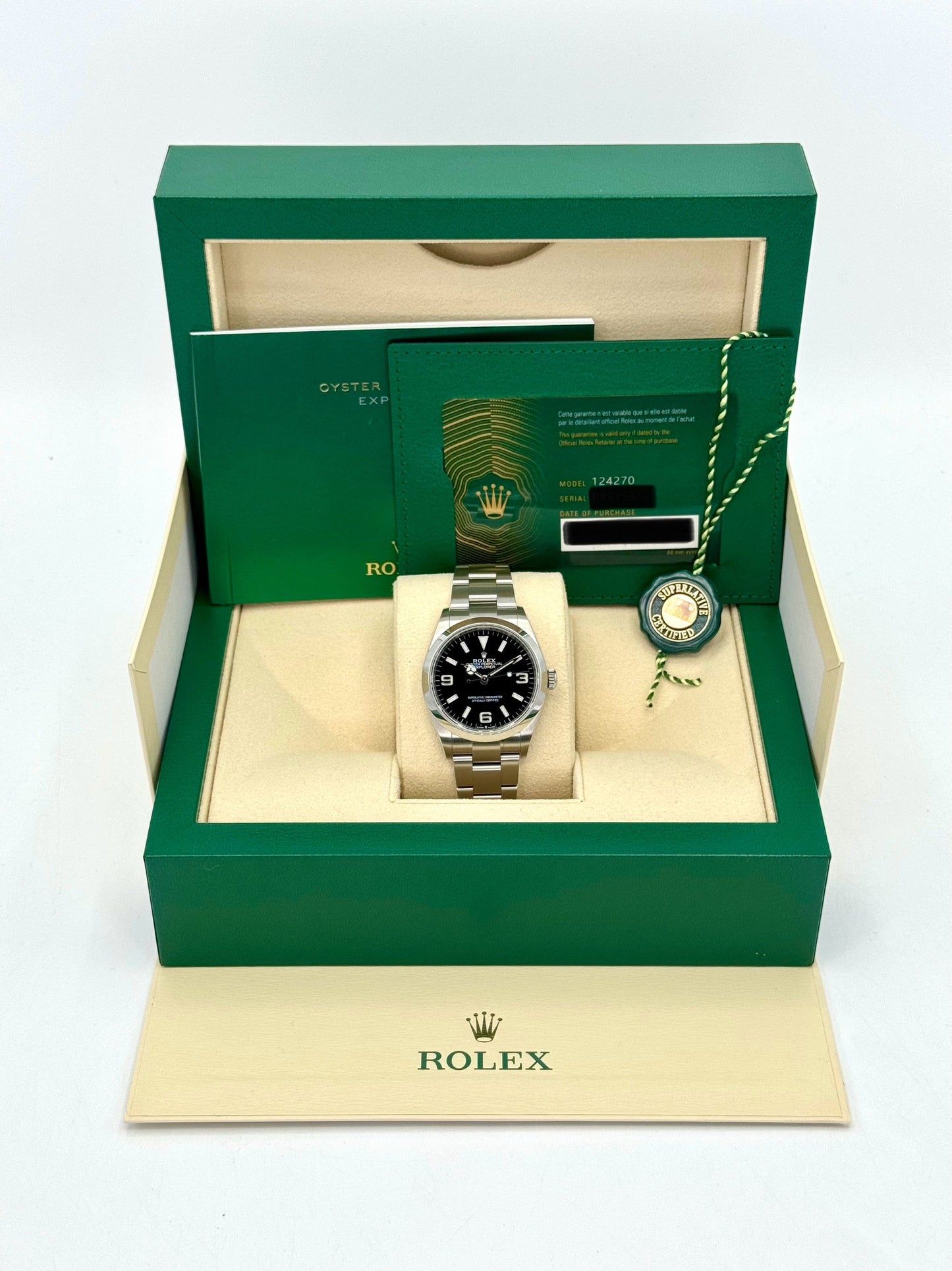 NEW 2024 Rolex Explorer 36mm Stainless Steel Black Dial 124270 - MyWatchLLC