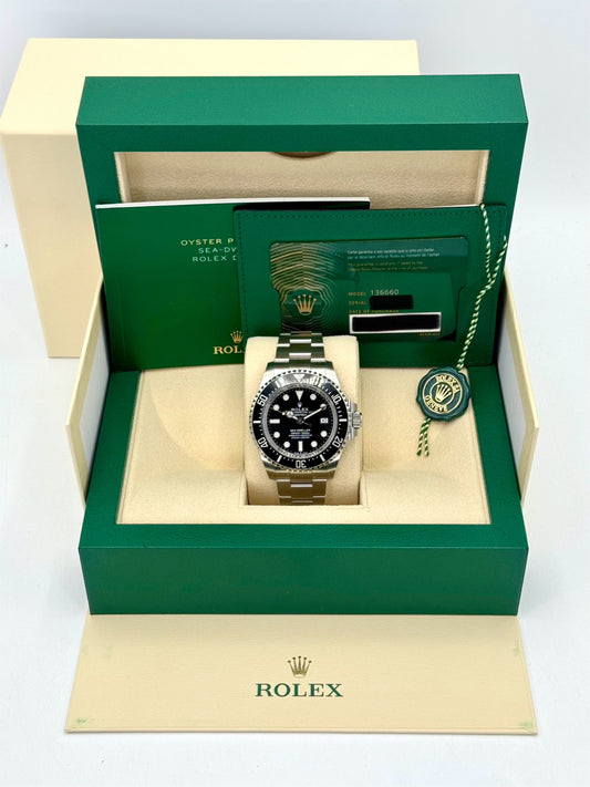 NEW 2024 Rolex Deepsea 44mm 136660 Stainless Steel Black Dial - MyWatchLLC