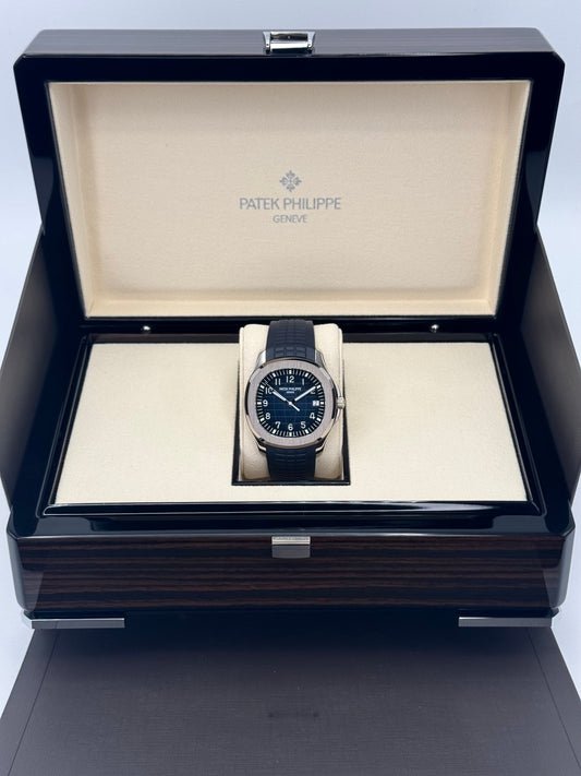 2021 Patek Philippe Aquanaut 5168G 42.2mm White Gold Blue Dial - MyWatchLLC