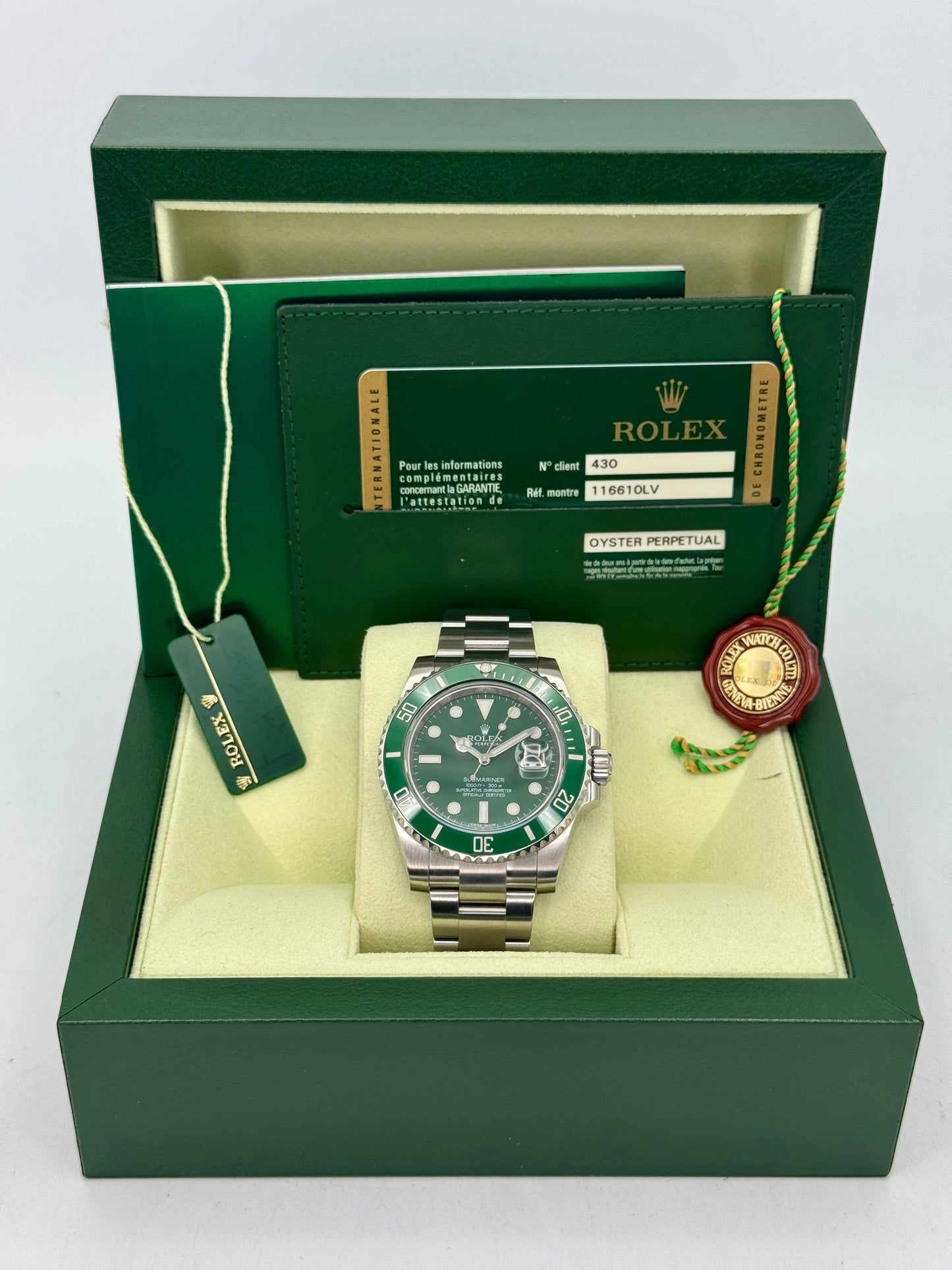 2013 Rolex Submariner "Hulk" 40mm 116610LV Green Dial - MyWatchLLC