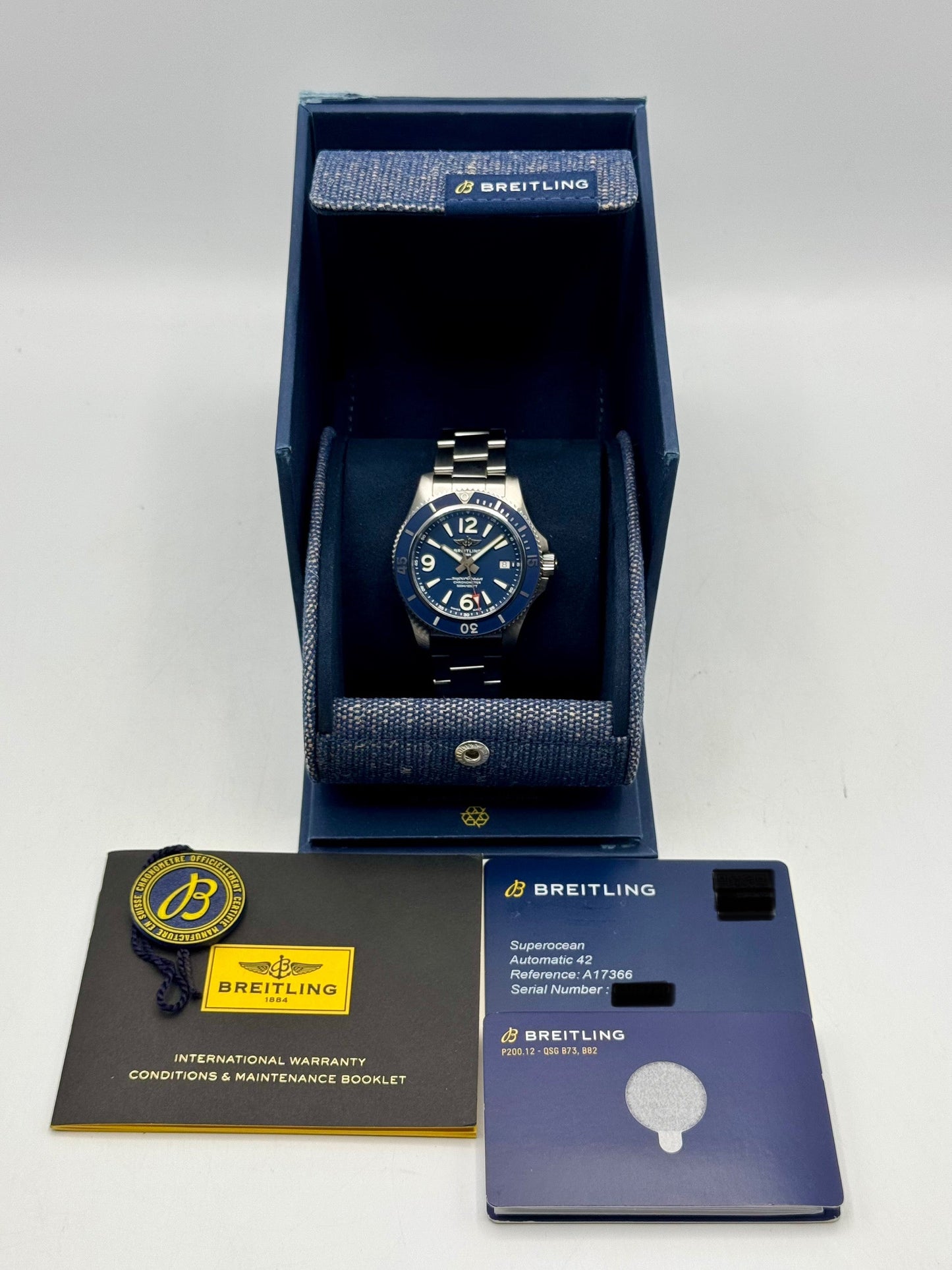 2024 Breitling Superocean 42mm A17366 Stainless Steel Blue Dial - MyWatchLLC
