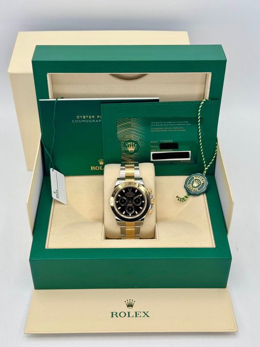 2023 Rolex Daytona 40mm 116503 Two-Tone Black Dial - MyWatchLLC
