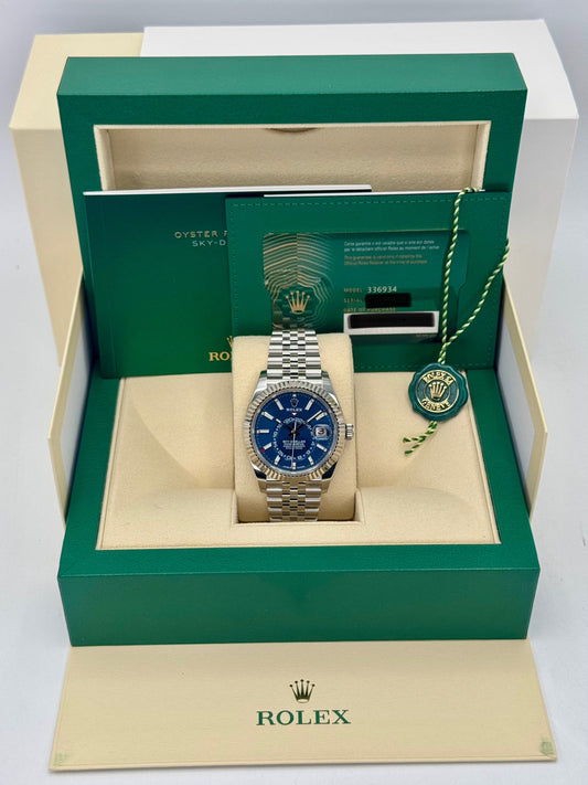 NEW 2024 Rolex Sky-Dweller 42mm 336934 Jubilee Blue Dial - MyWatchLLC