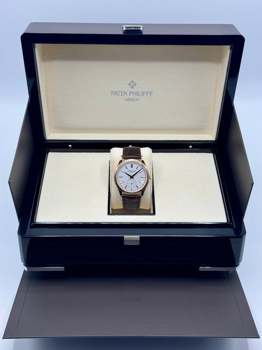 Patek Philippe Calatrava 40mm 6119R Rose Gold White Dial - MyWatchLLC