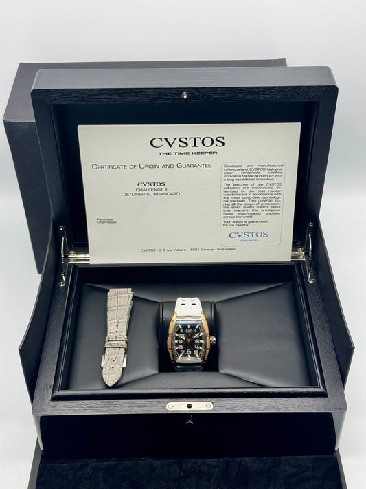Cvstos Challenge II JetLiner SL Brancard 41mm Rose Gold & Titanium Skeleton - MyWatchLLC