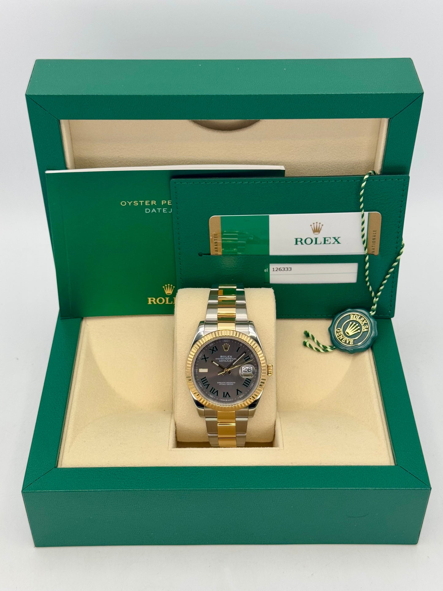 2018 Rolex Datejust 41mm 126333 Two-Tone Oyster Wimbledon Dial - MyWatchLLC