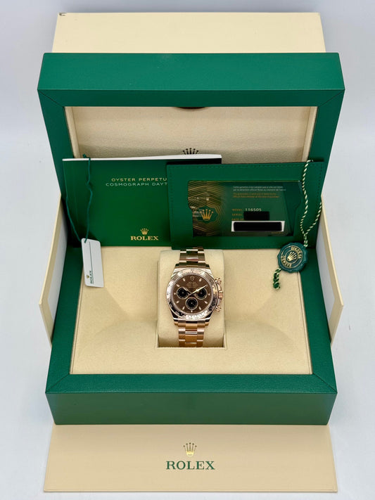 2023 Rolex Daytona 40mm 116505 Rose Gold Chocolate Dial - MyWatchLLC
