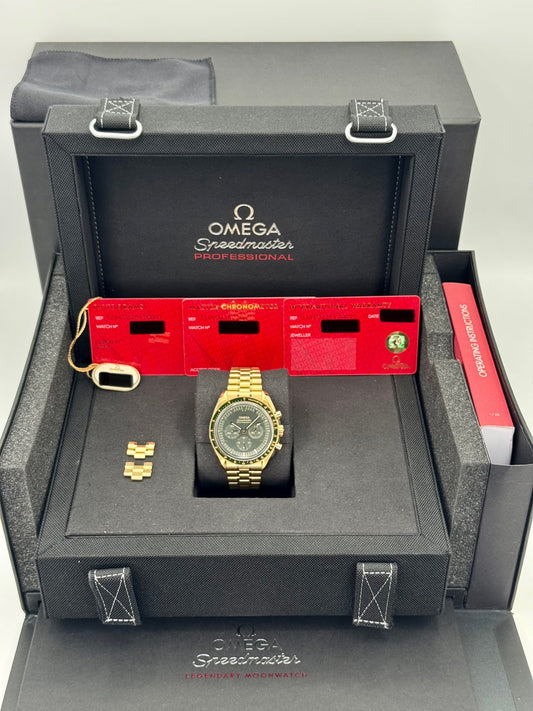 2023 Omega Speedmaster Moonwatch 42mm Moonshine Gold Green Dial - MyWatchLLC