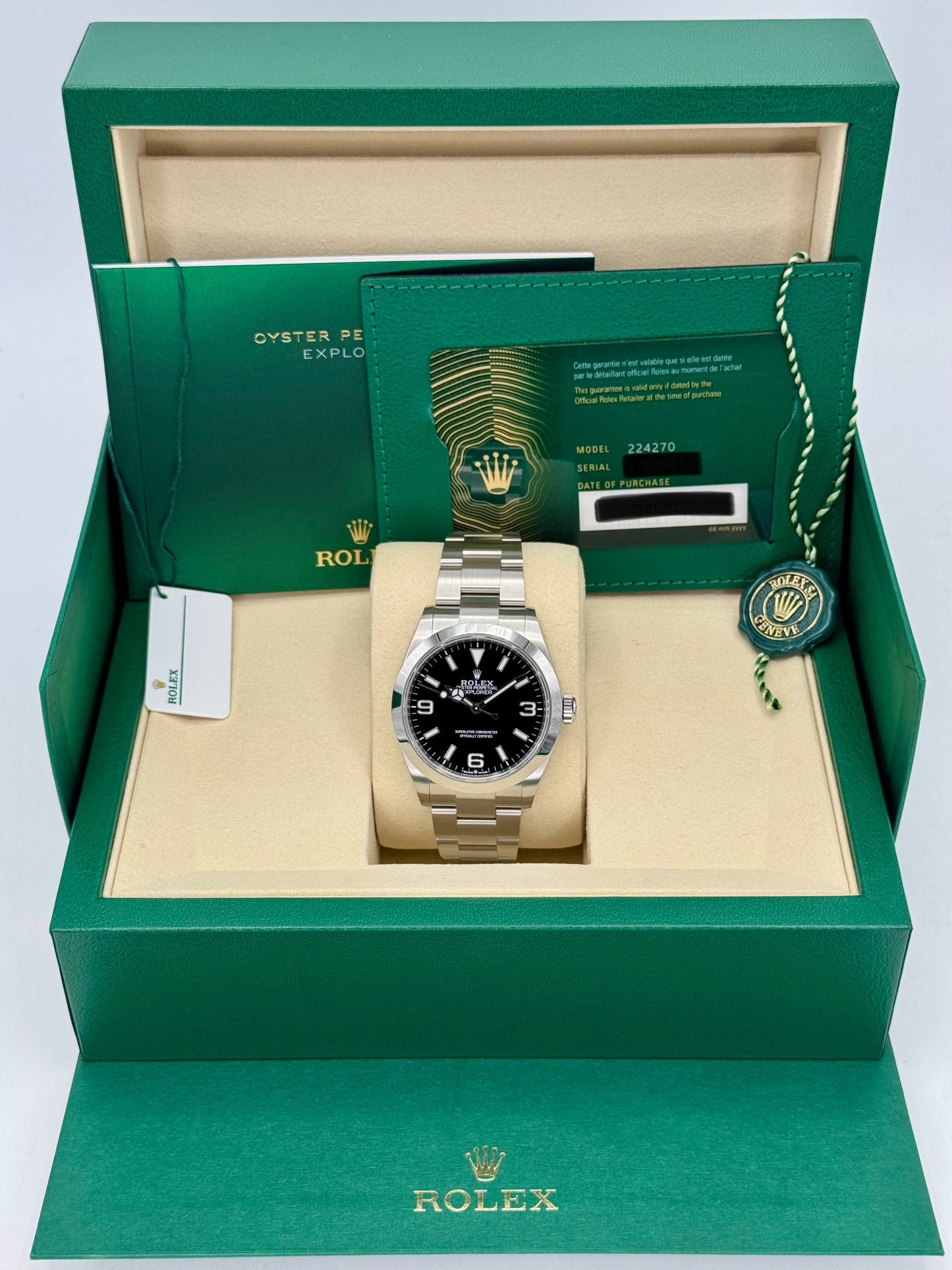 NEW 2025 Rolex Explorer 40mm 224270 Black Dial - MyWatchLLC