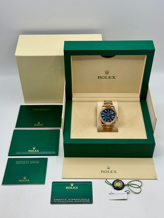 2023 Rolex Sky-Dweller 42mm 336935 Rose Gold Blue Dial - MyWatchLLC