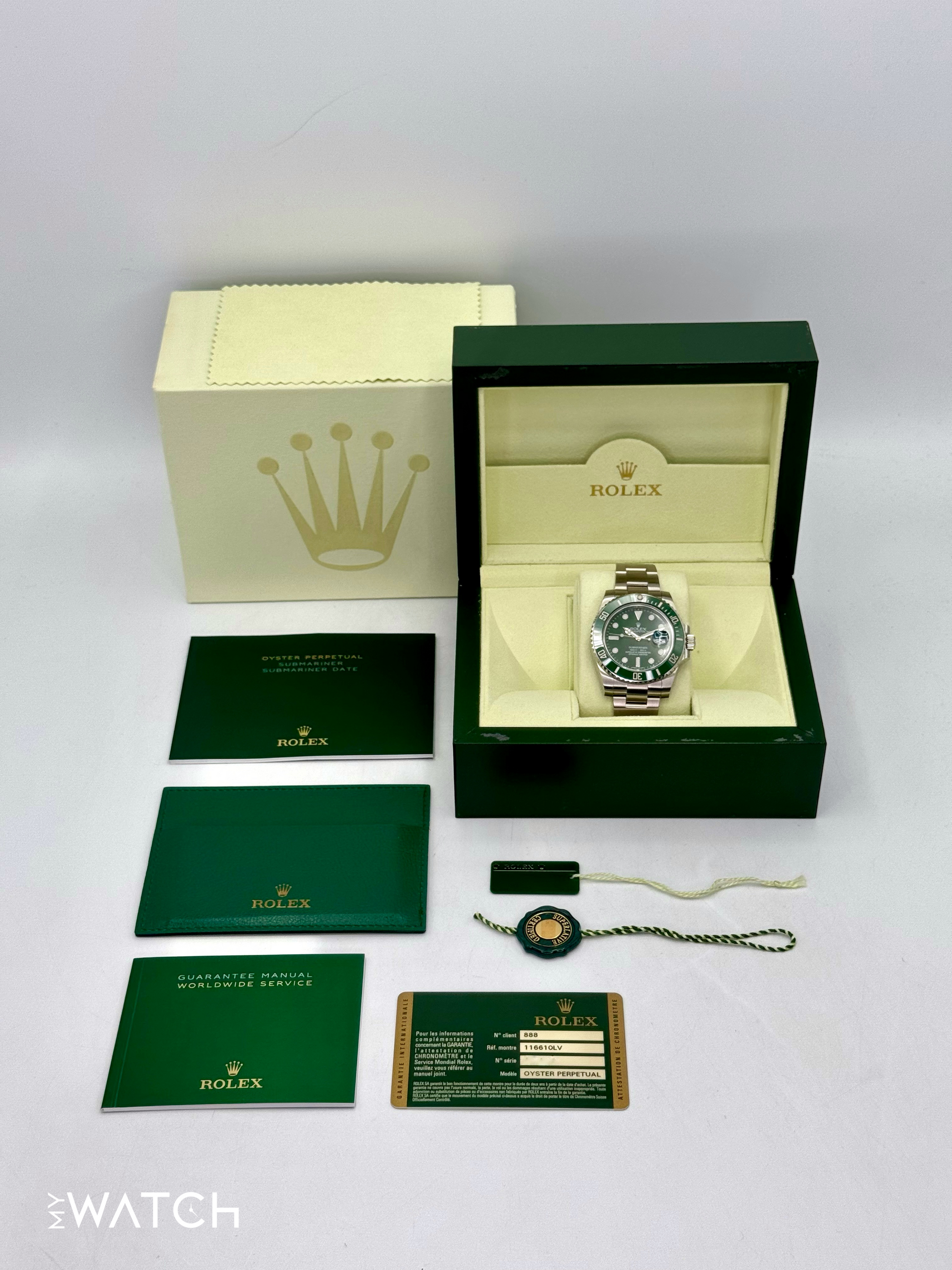2012 Rolex Submariner “Hulkâ€?40mm 116610LV Green Dial - MyWatchLLC