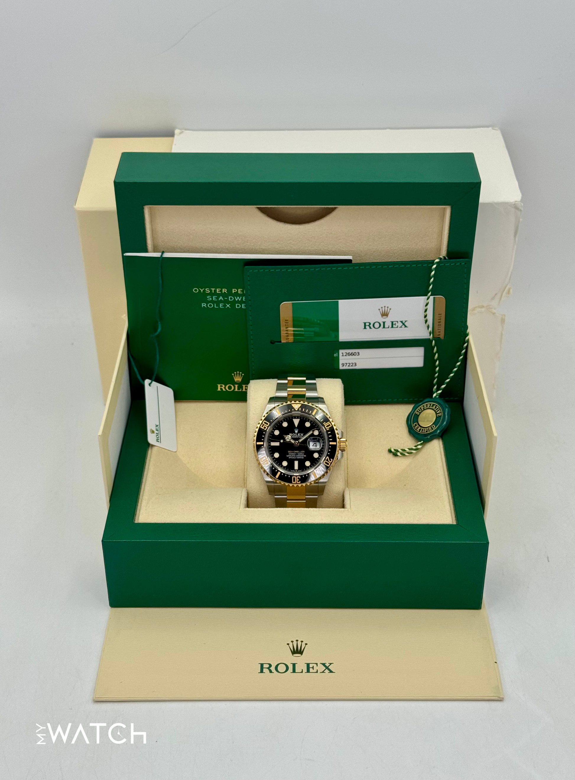 2019 Rolex Sea-Dweller 43mm 126603 Two-Tone Black Dial - MyWatchLLC