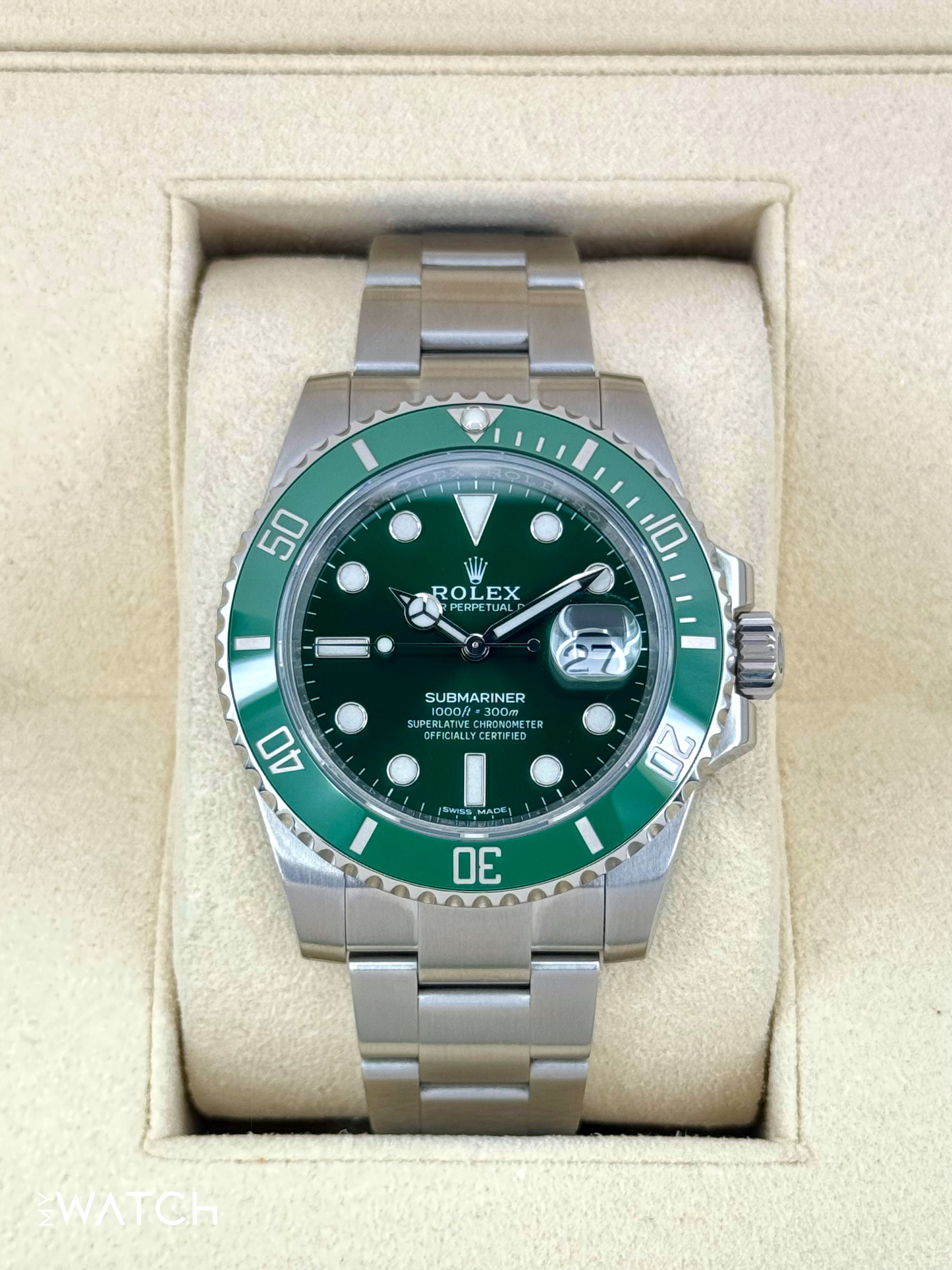 2020 Rolex Submariner “Hulkâ€?40mm 116610LV Green Dial - MyWatchLLC