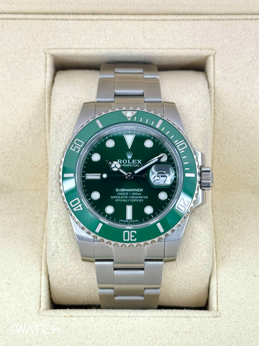 2020 Rolex Submariner “Hulkâ€?40mm 116610LV Green Dial - MyWatchLLC