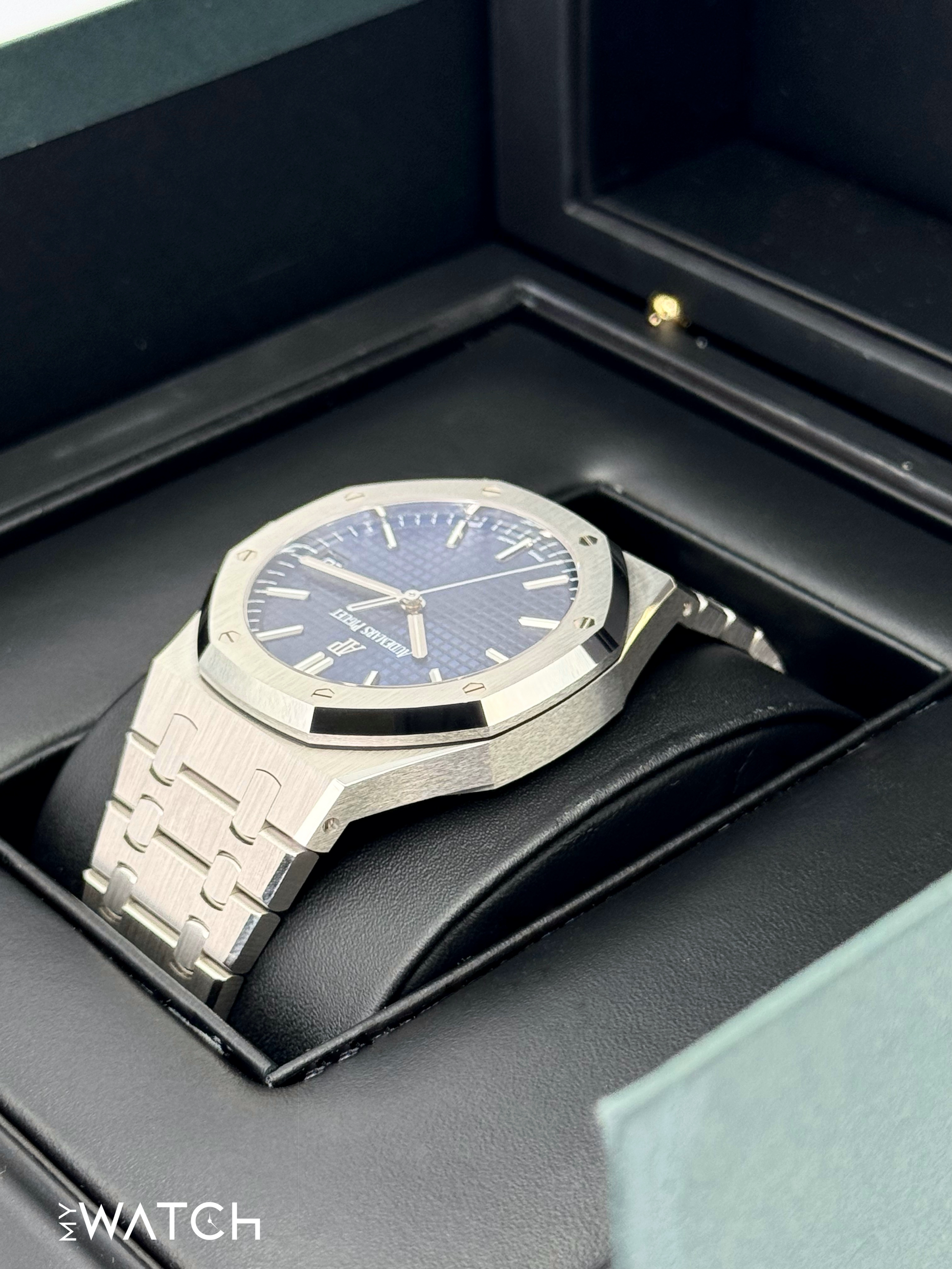 NEW 2021 Audemars Piguet  Royal Oak  41mm 15503BC Blue Dial - MyWatchLLC