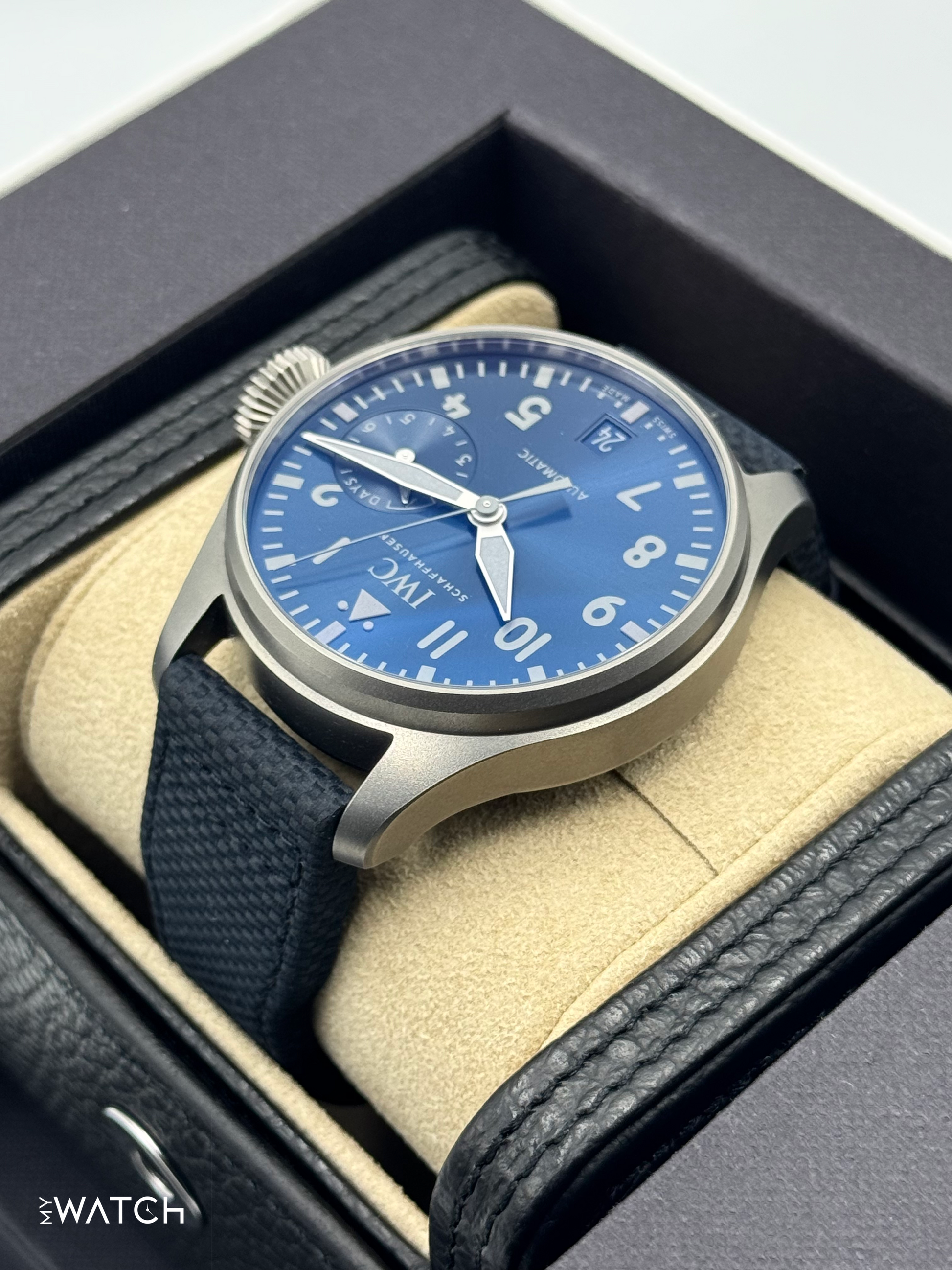 2024 IWC Big Pilot's Watch Racing Works 46mm IW501019 Titanium Blue Dial - MyWatchLLC