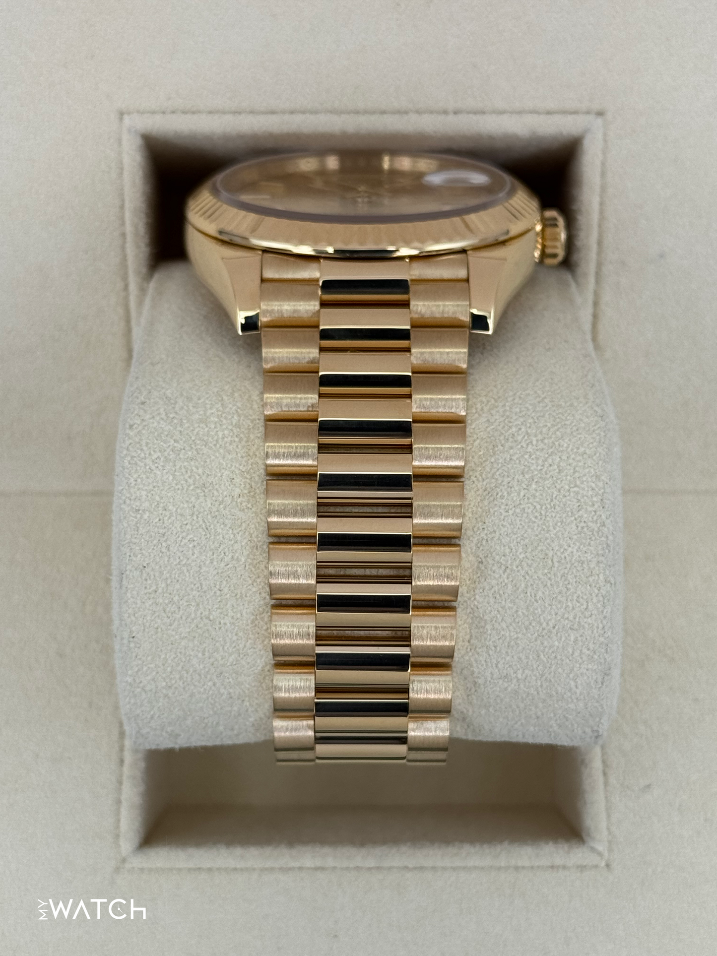 2020 Rolex Day-Date 40mm 228238 Champagne Stick Dial - MyWatchLLC