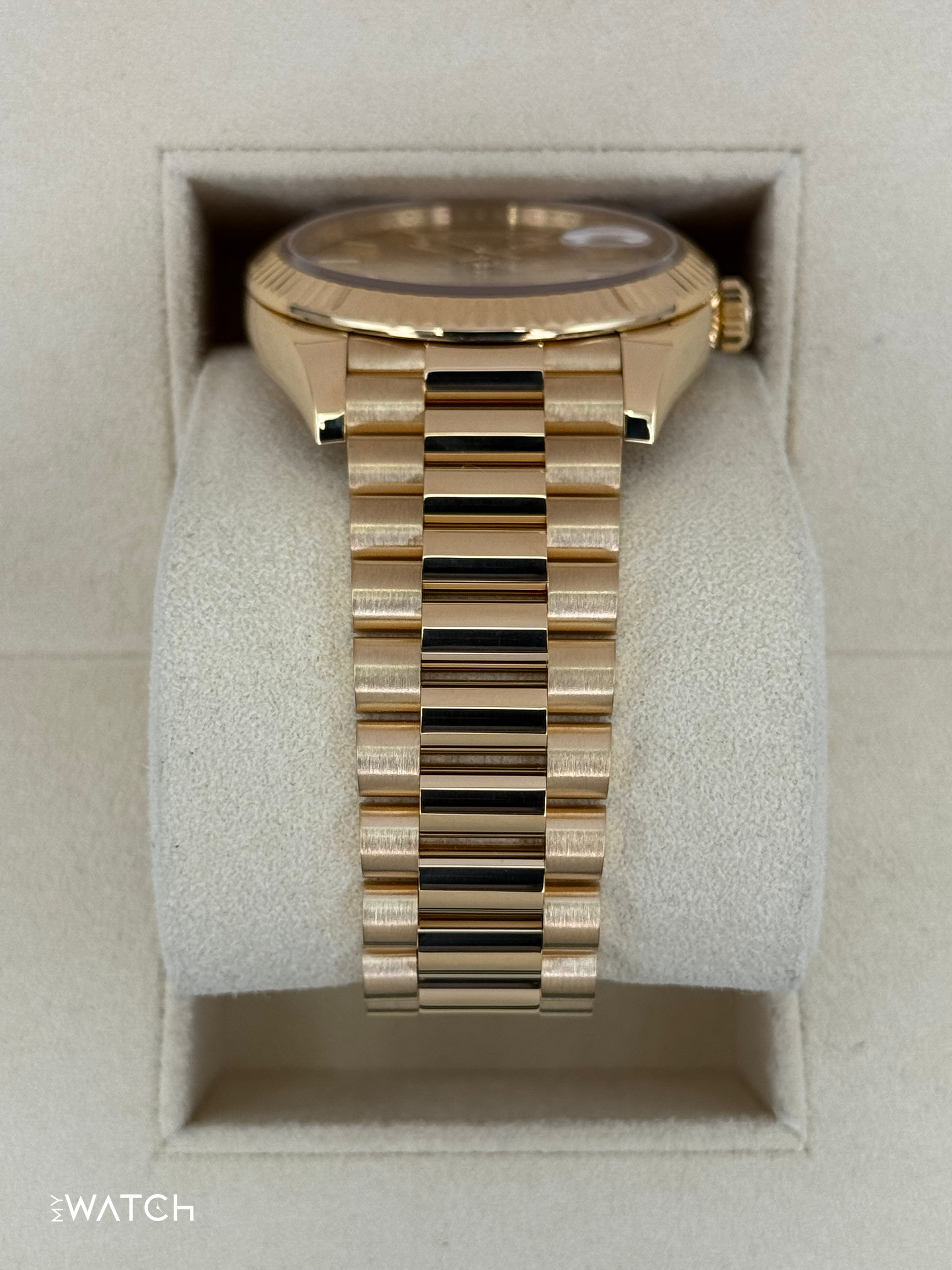 2020 Rolex Day-Date 40mm 228238 Champagne Stick Dial - MyWatchLLC