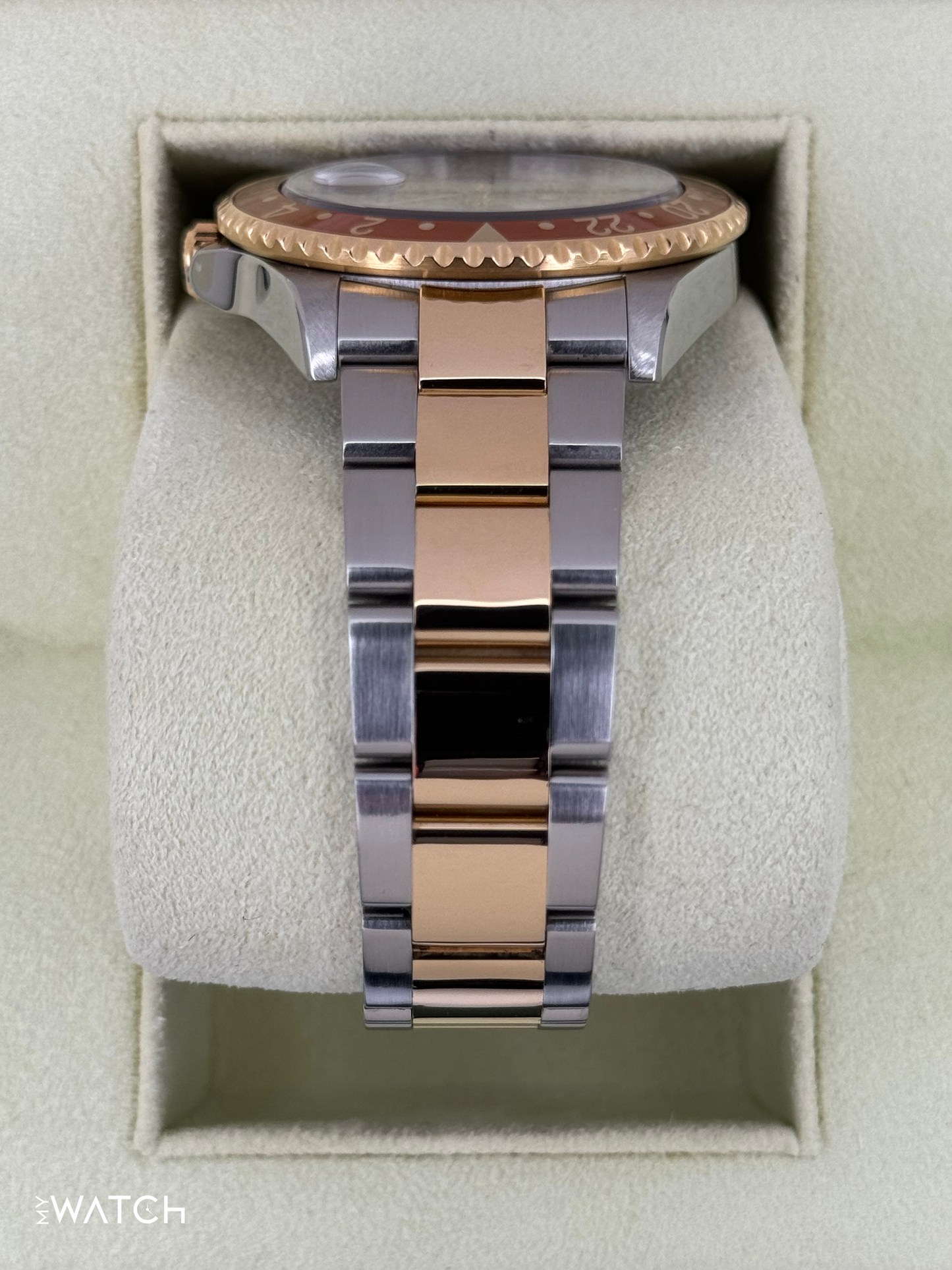 2007 Rolex GMT-Master II 40mm 16713 Slate Grey Serti Diamond Ruby Dial - MyWatchLLC