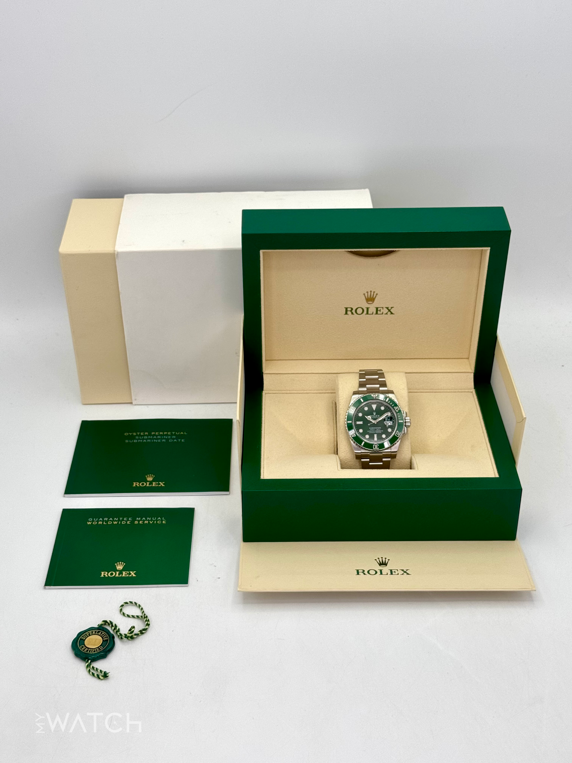2015 Rolex Submariner “Hulkâ€?40mm 116610LV Green Dial - MyWatchLLC