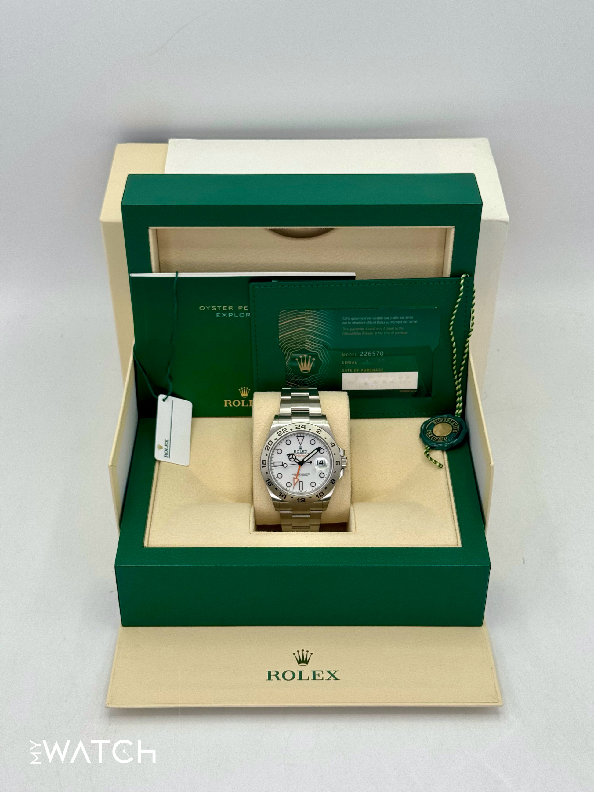 2023 Rolex Explorer II 42mm 226570 Polar White Dial - MyWatchLLC