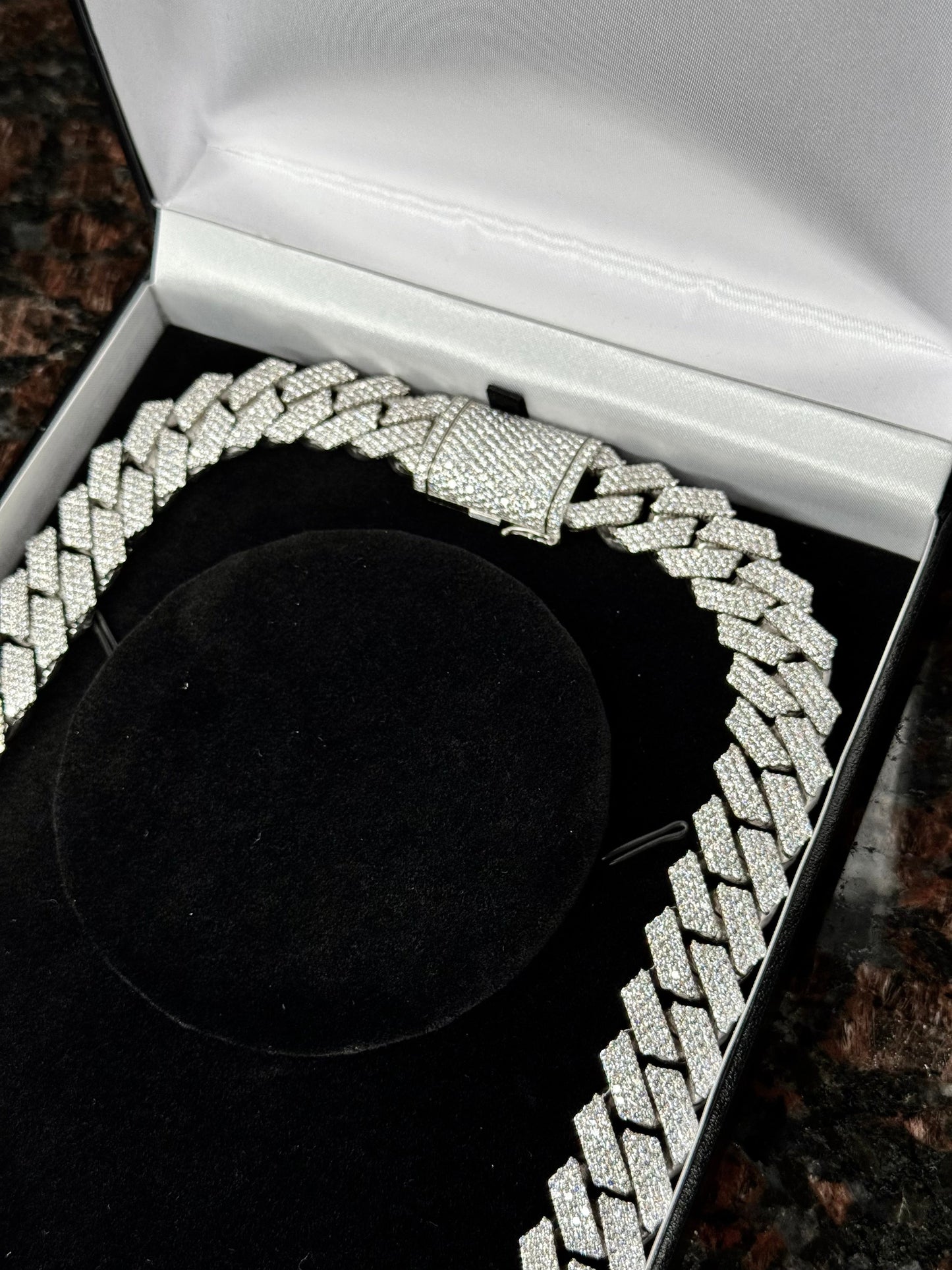 Iced Out Diamond Prong Cuban Link 14K White Gold Chain 423grams 66ct VS - MyWatchLLC