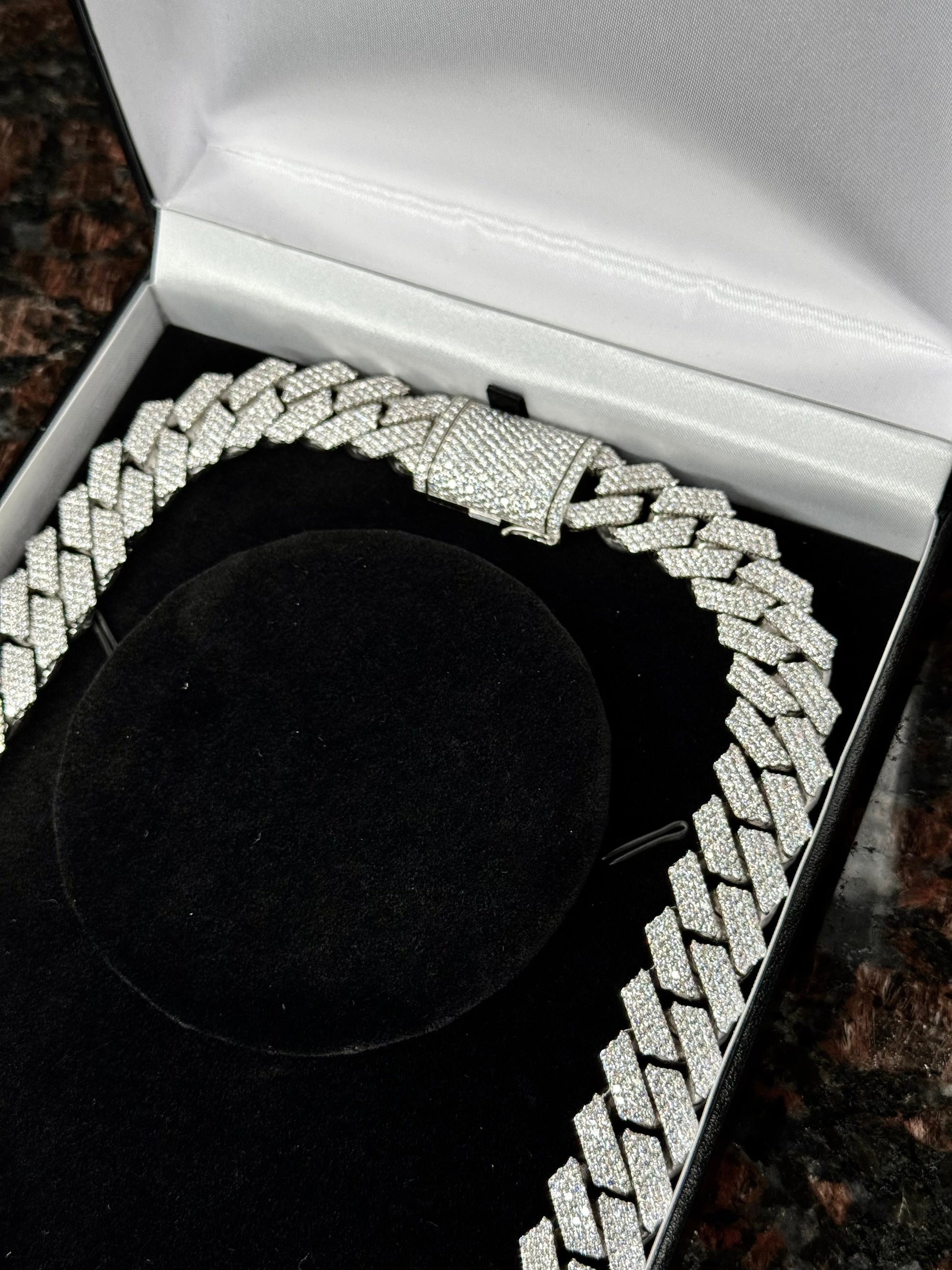 Iced Out Diamond Prong Cuban Link 14K White Gold Chain 423grams 66ct VS - MyWatchLLC