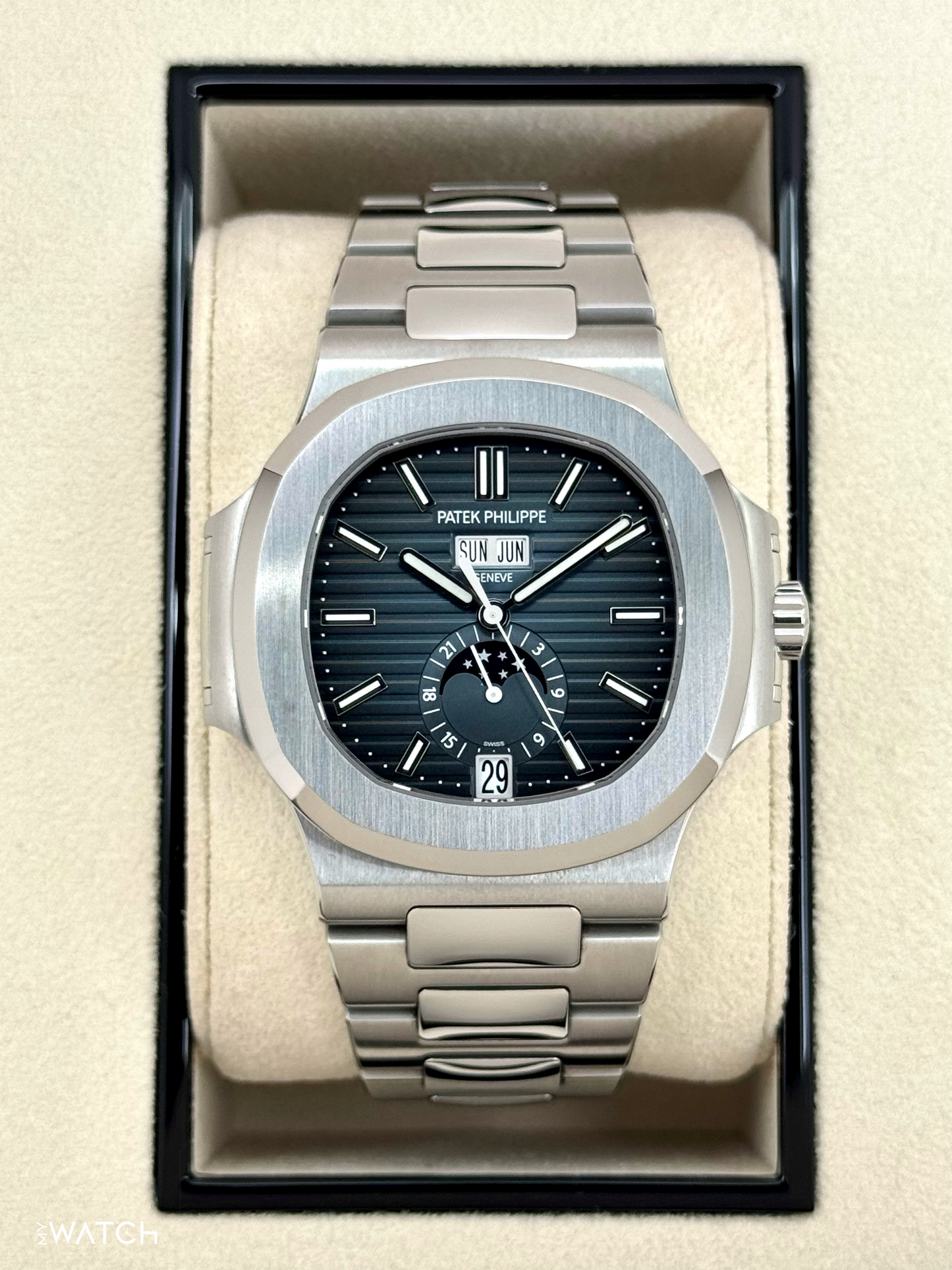2022 Patek Philippe Nautilus Moonphase 40.5mm 5726/1A-014 Blue Dial - MyWatchLLC