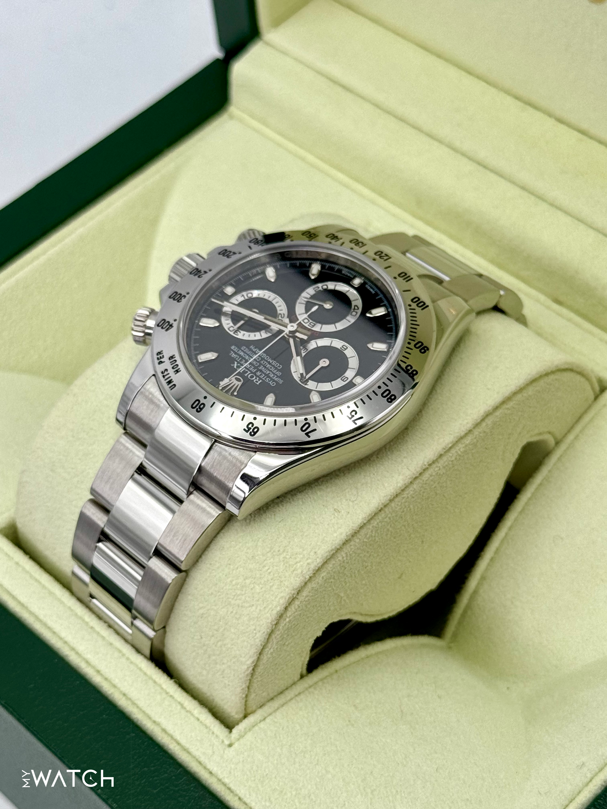 2013 Rolex Daytona 40mm 116520 Stainless Steel Black Dial - MyWatchLLC