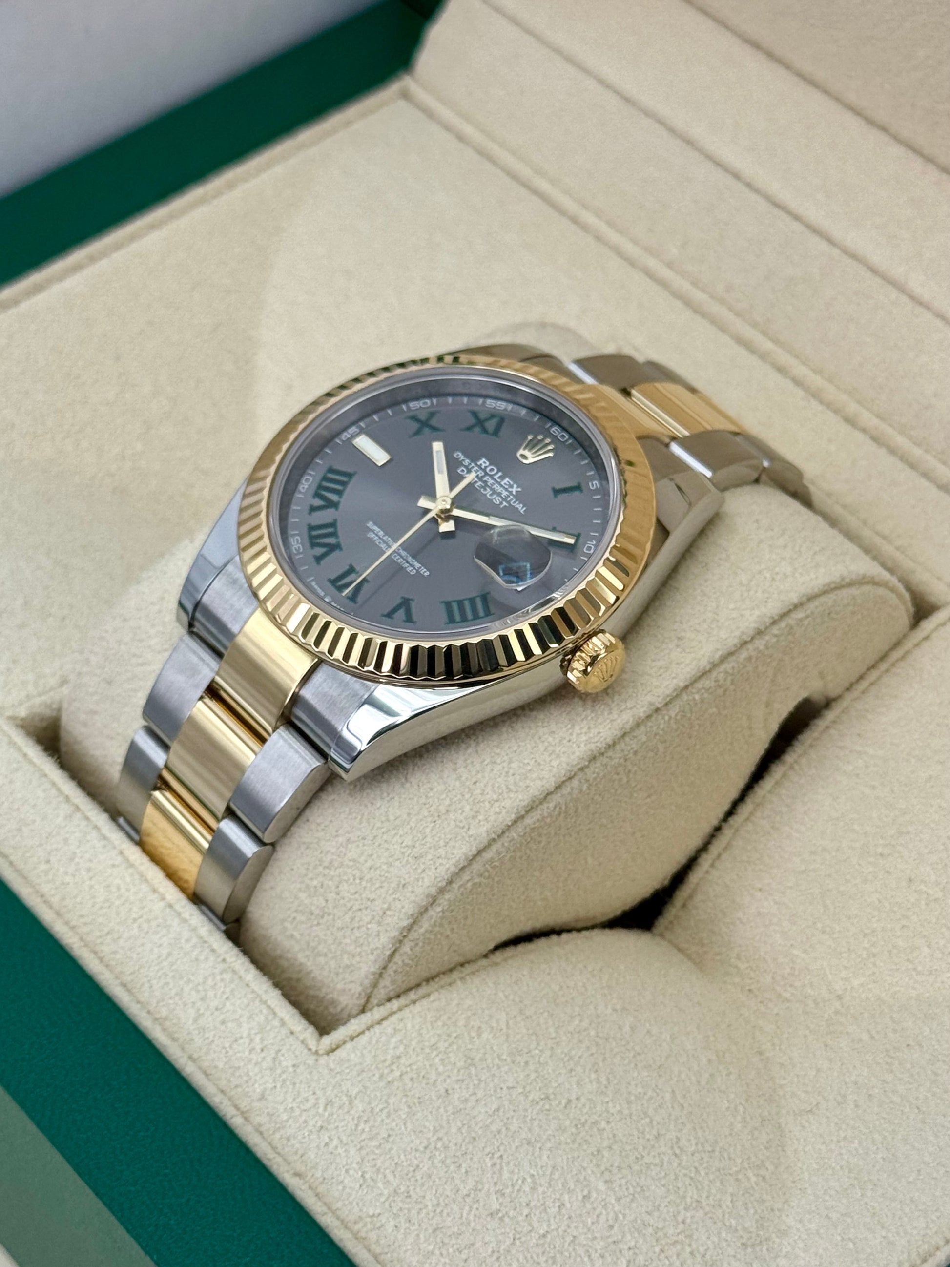 2022 Rolex Datejust 41mm 126333 Two-Tone Oyster Wimbledon Dial - MyWatchLLC