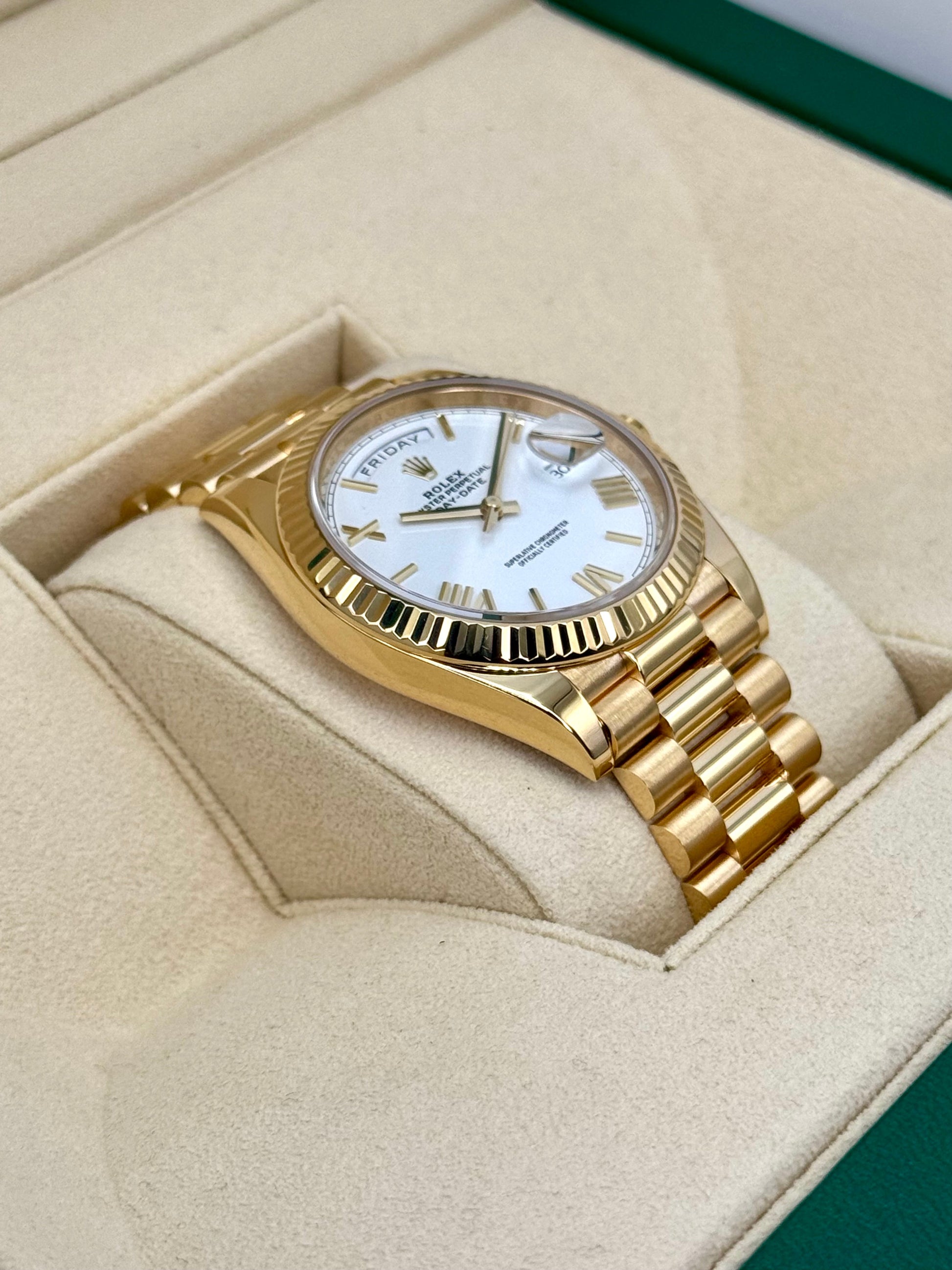 2022 Rolex Day-Date 40mm 228238 Presidential White Dial - MyWatchLLC