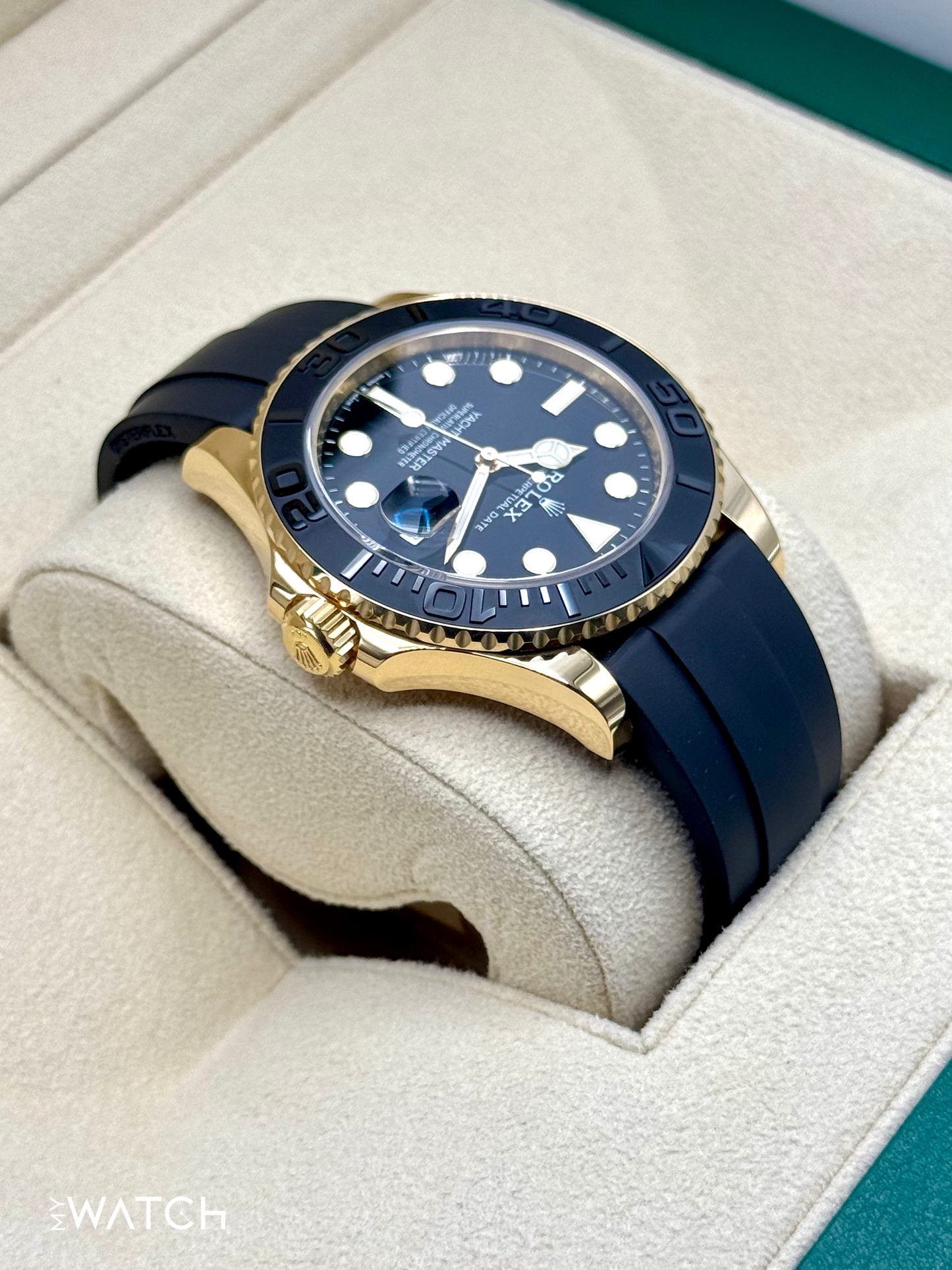2024 Rolex Yacht-Master 42mm 226658 Gold Oysterflex Black Dial - MyWatchLLC