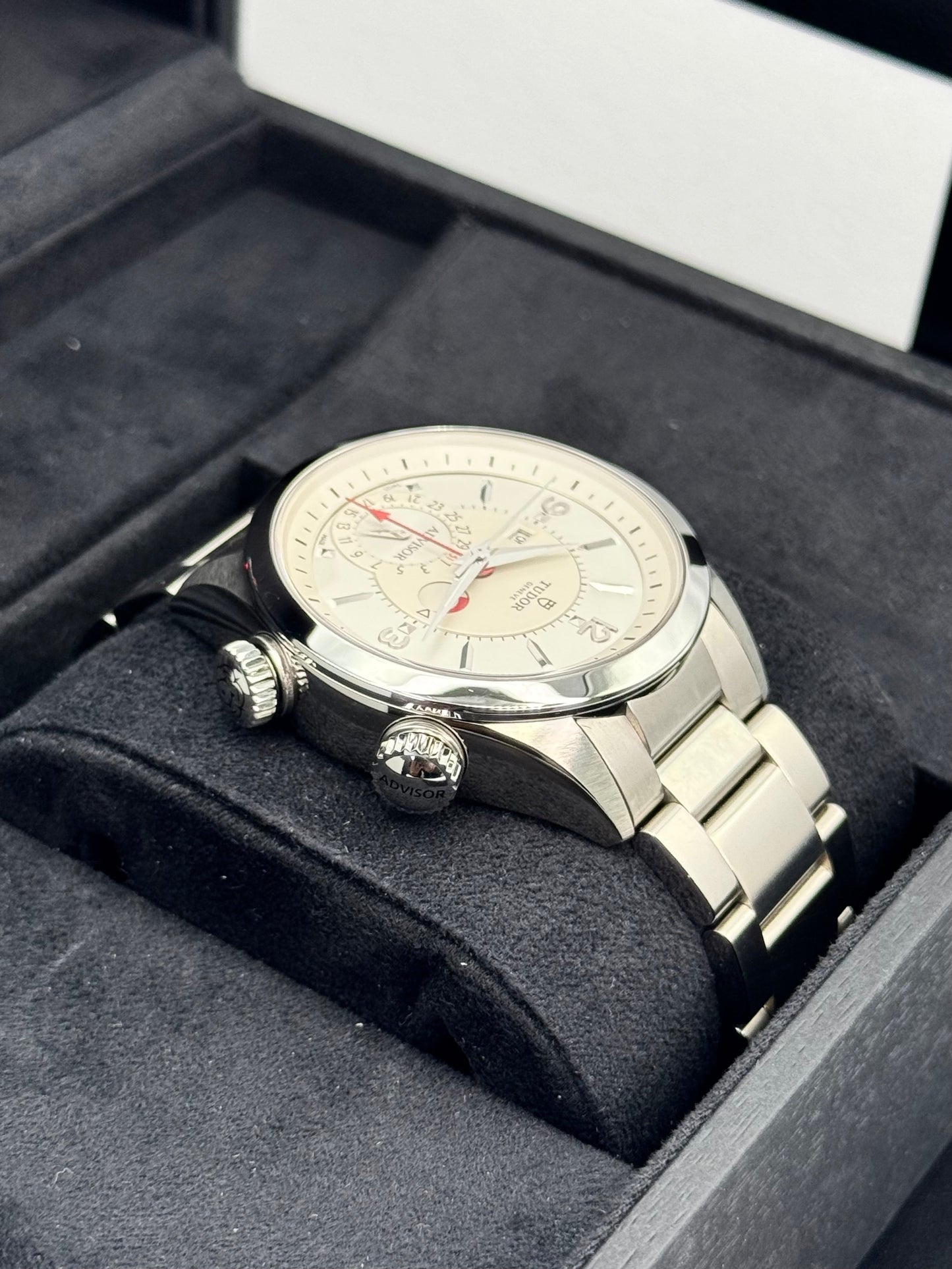 Tudor Heritage Advisor 42mm 79620T Stainless Steel White Dial - MyWatchLLC