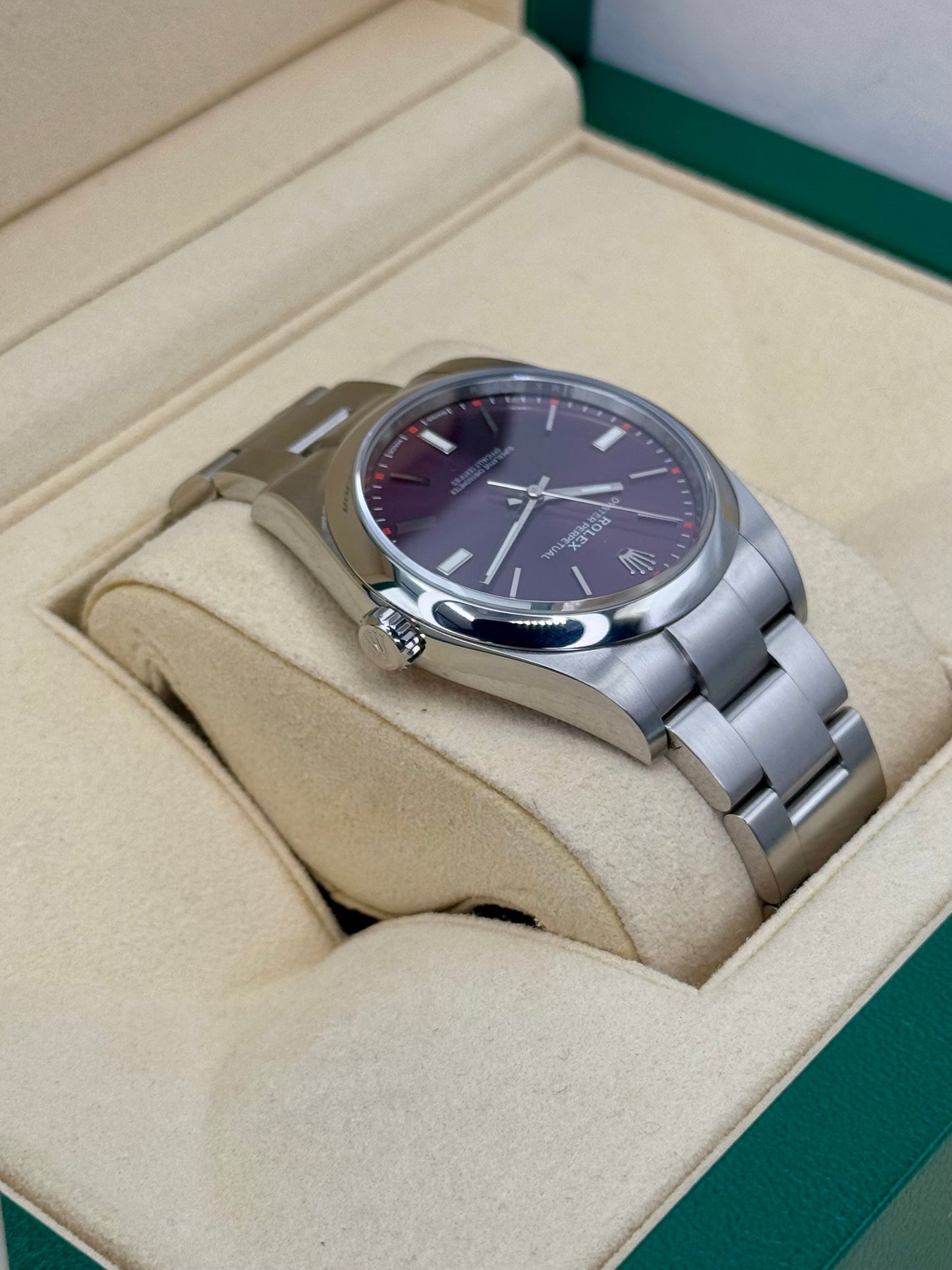 2018 Rolex Oyster Perpetual 39mm 114300 Grape Dial - MyWatchLLC