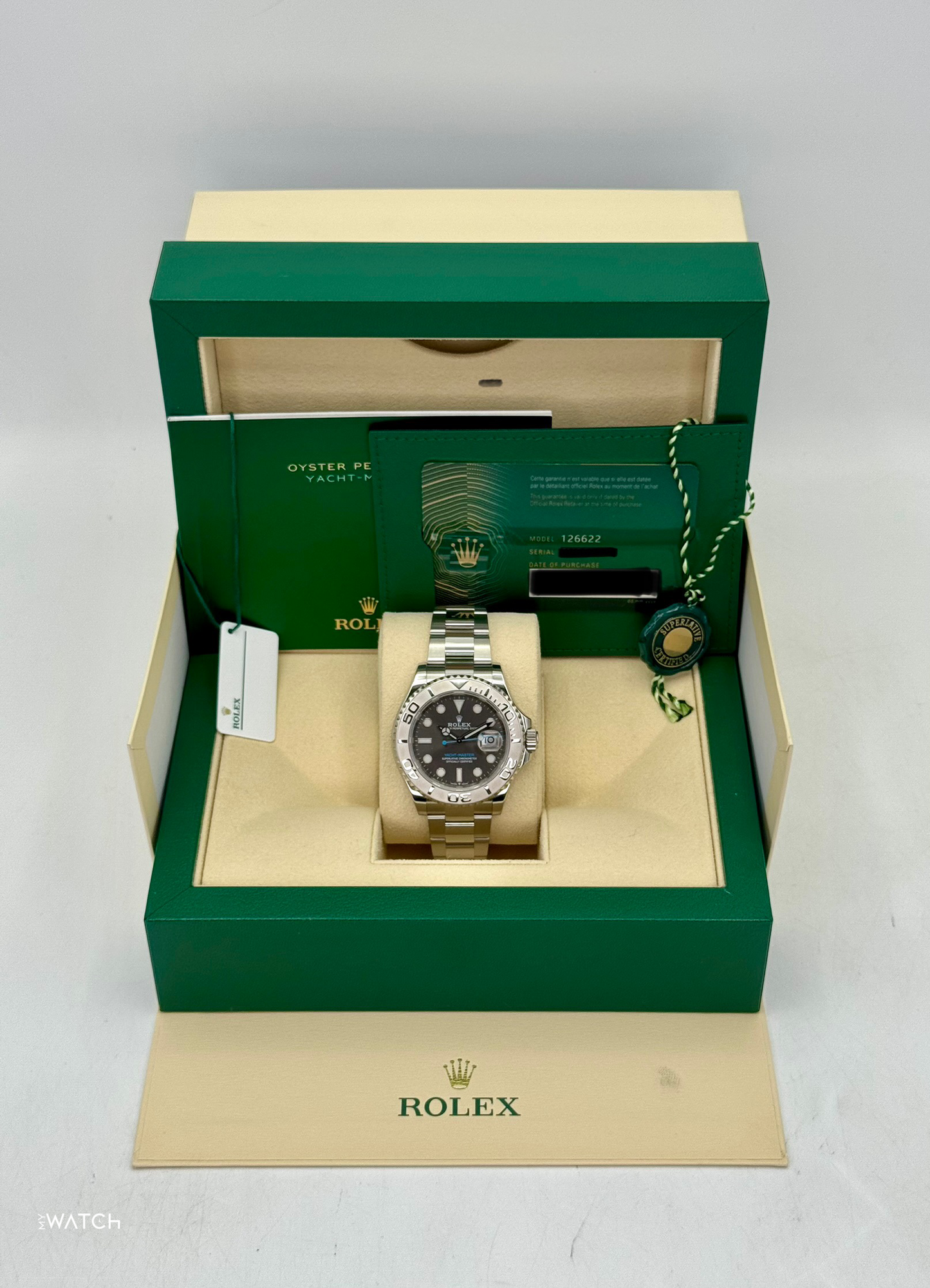 2021 Rolex Yacht-Master 40mm 126622 Stainless Steel Rhodium Dial - MyWatchLLC